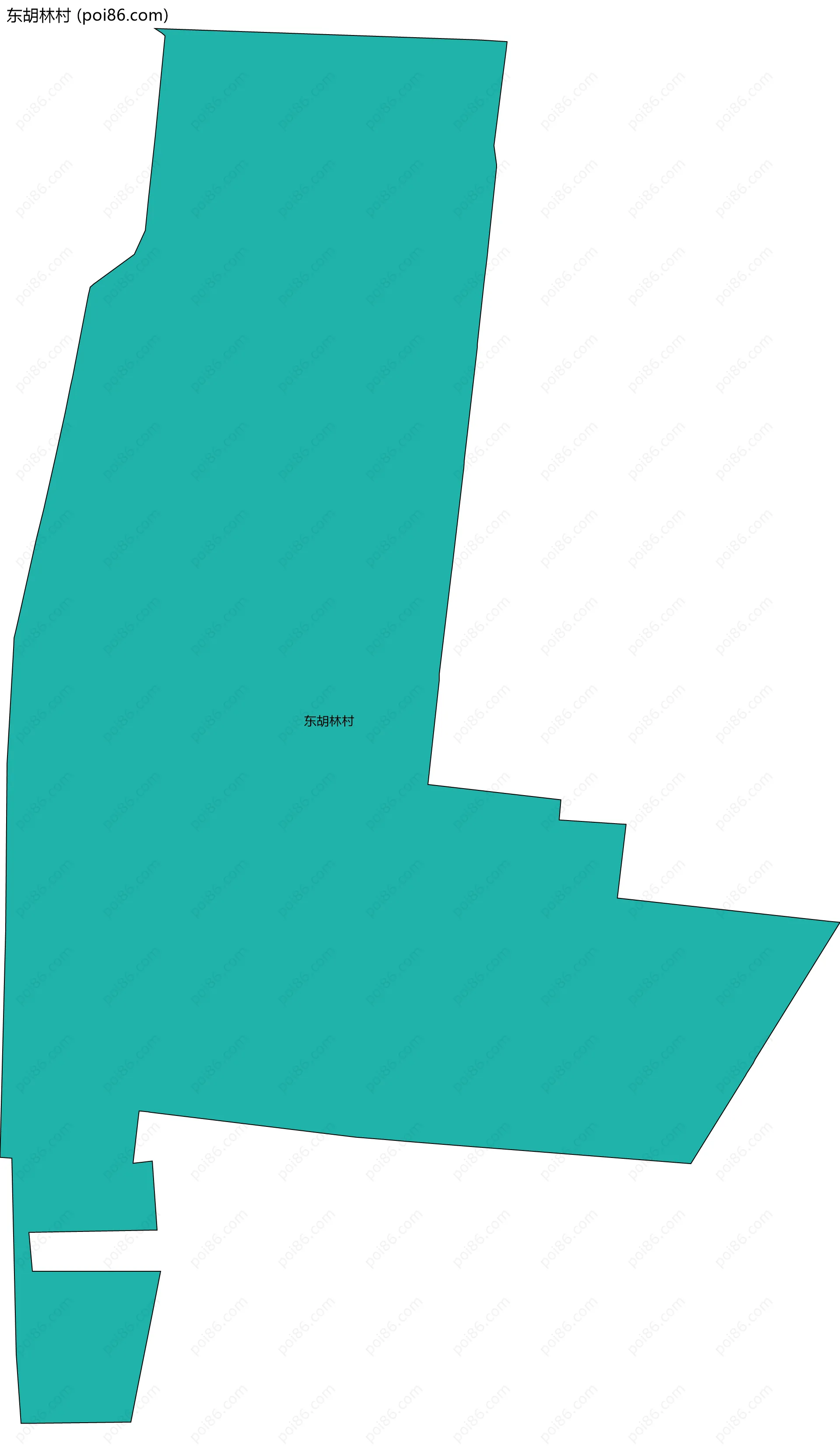 东胡林村边界地图