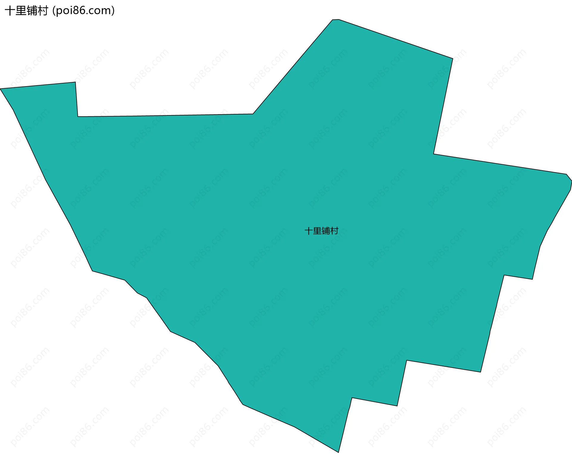 十里铺村边界地图