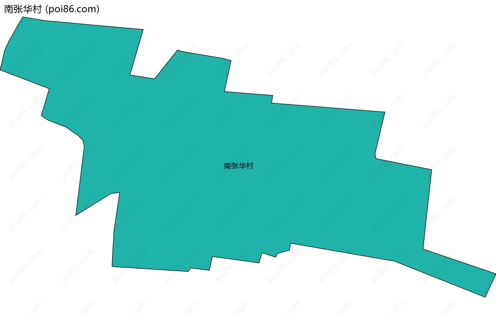 南张华村边界地图