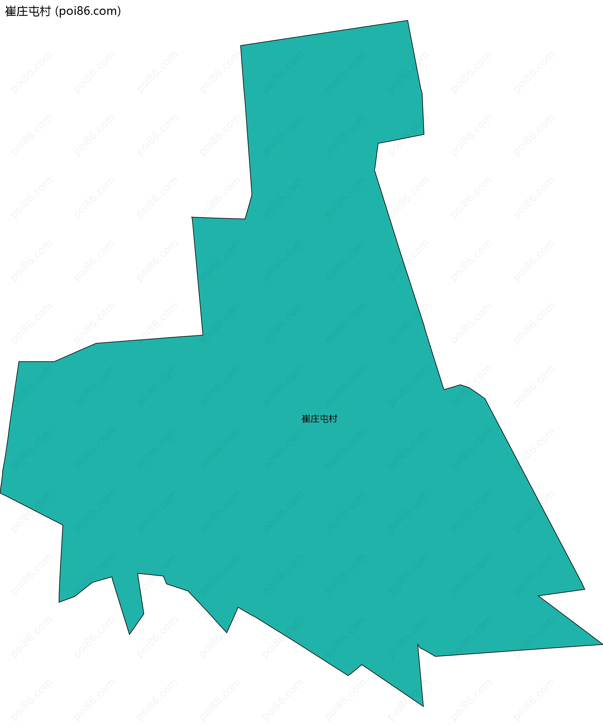 崔庄屯村边界地图