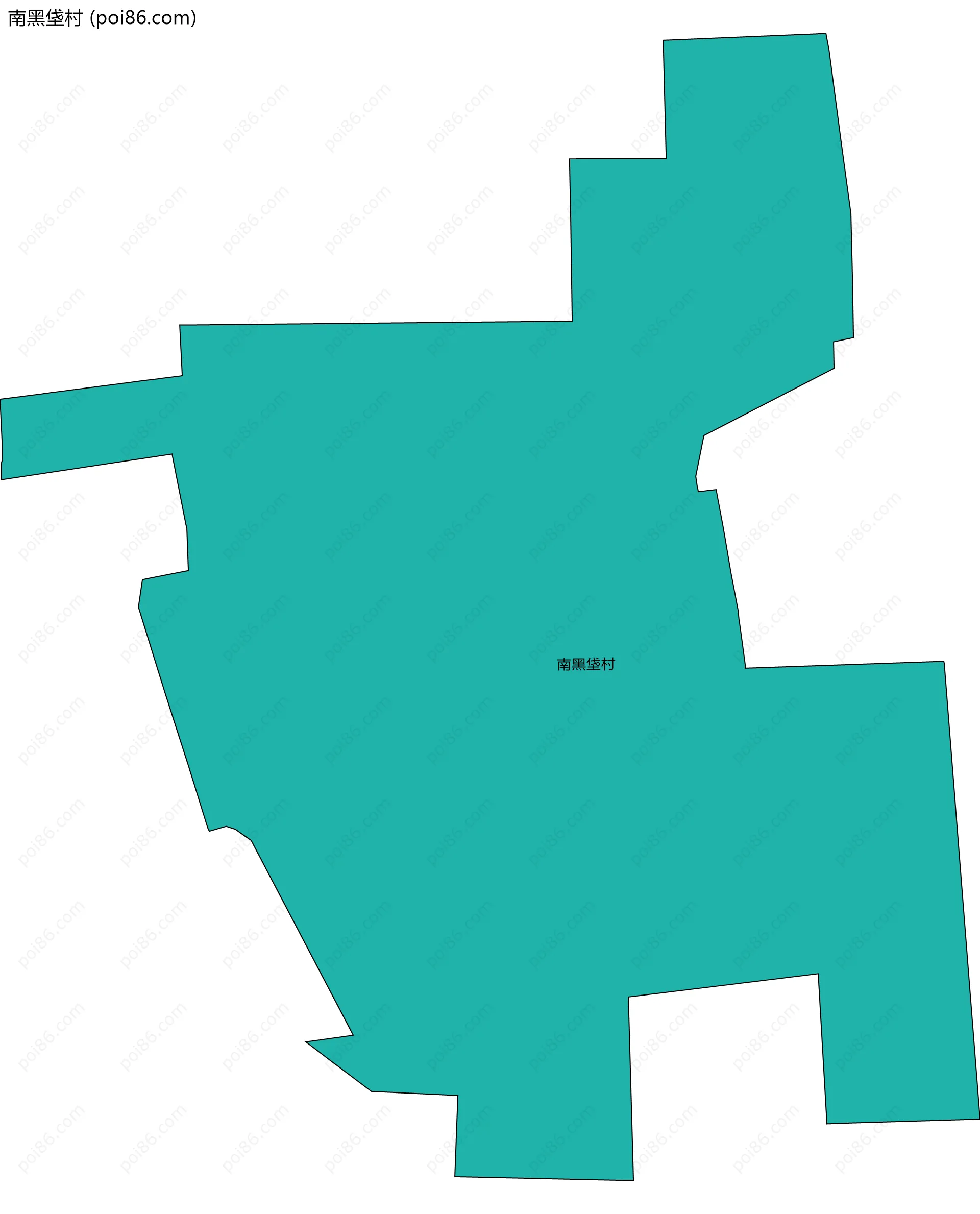 南黑垡村边界地图