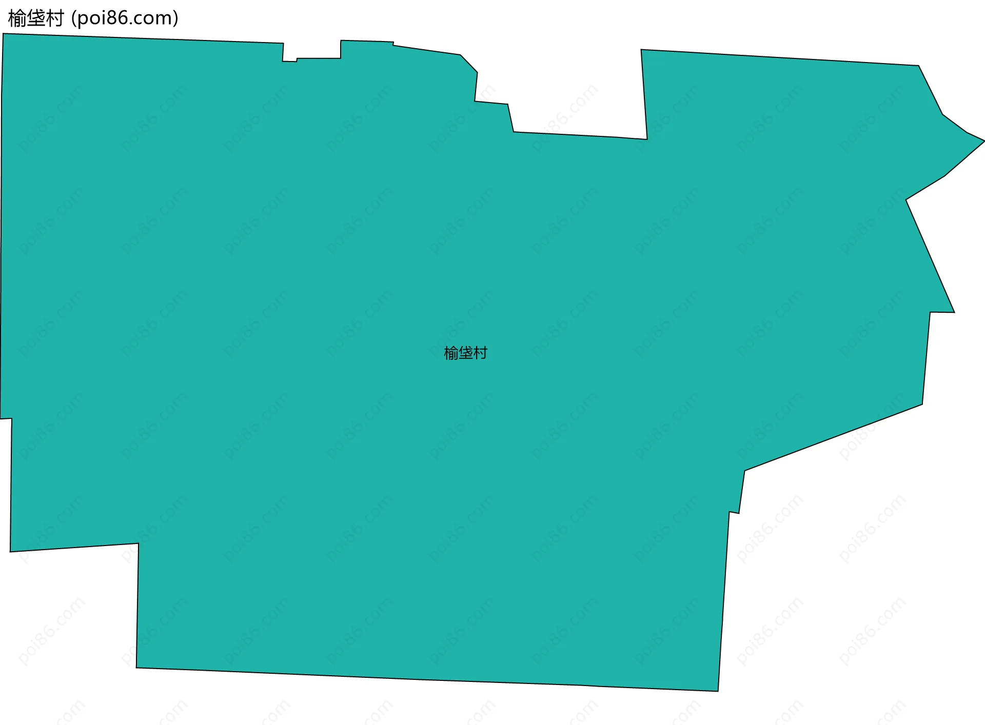 榆垡村边界地图