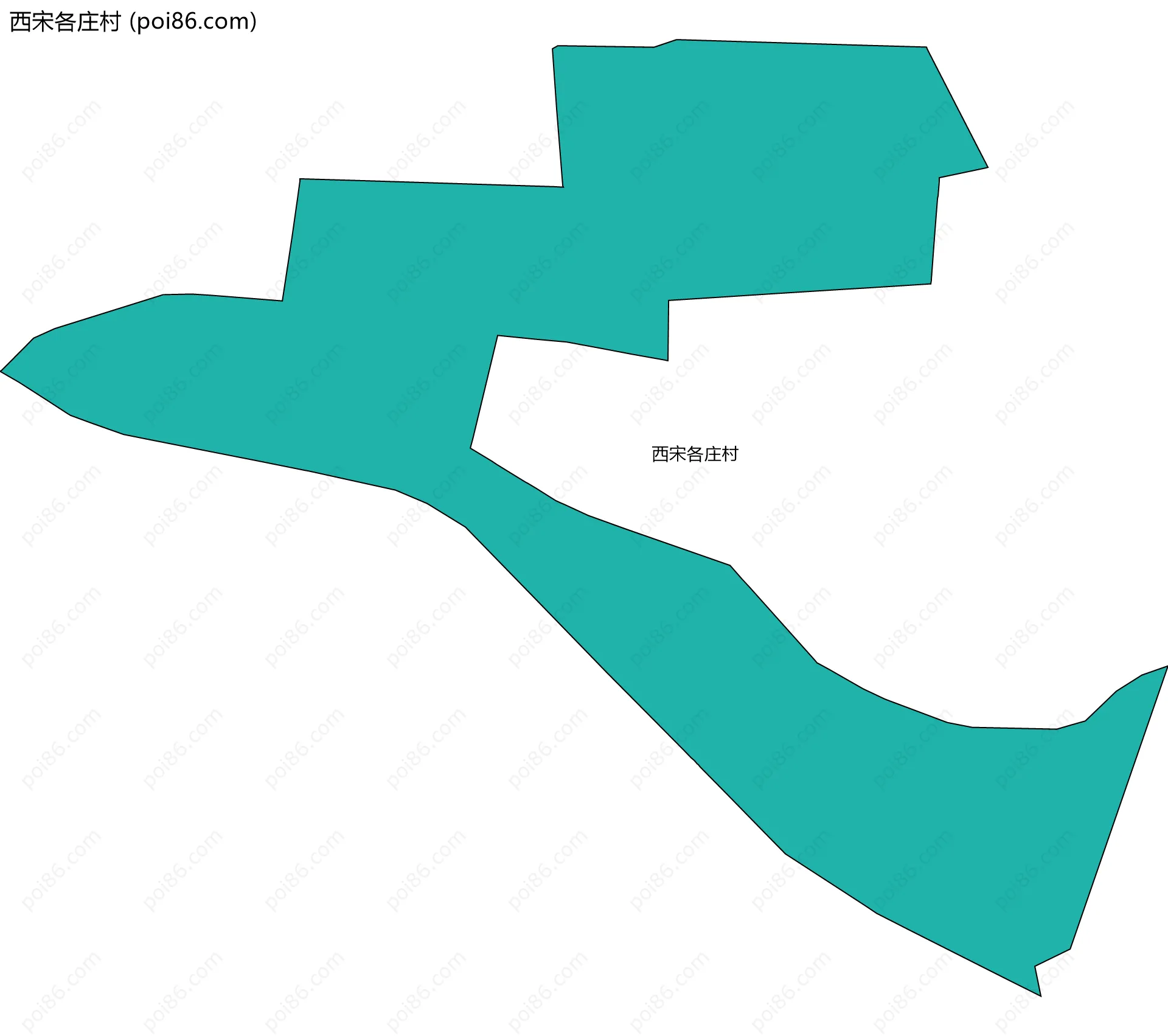 西宋各庄村边界地图