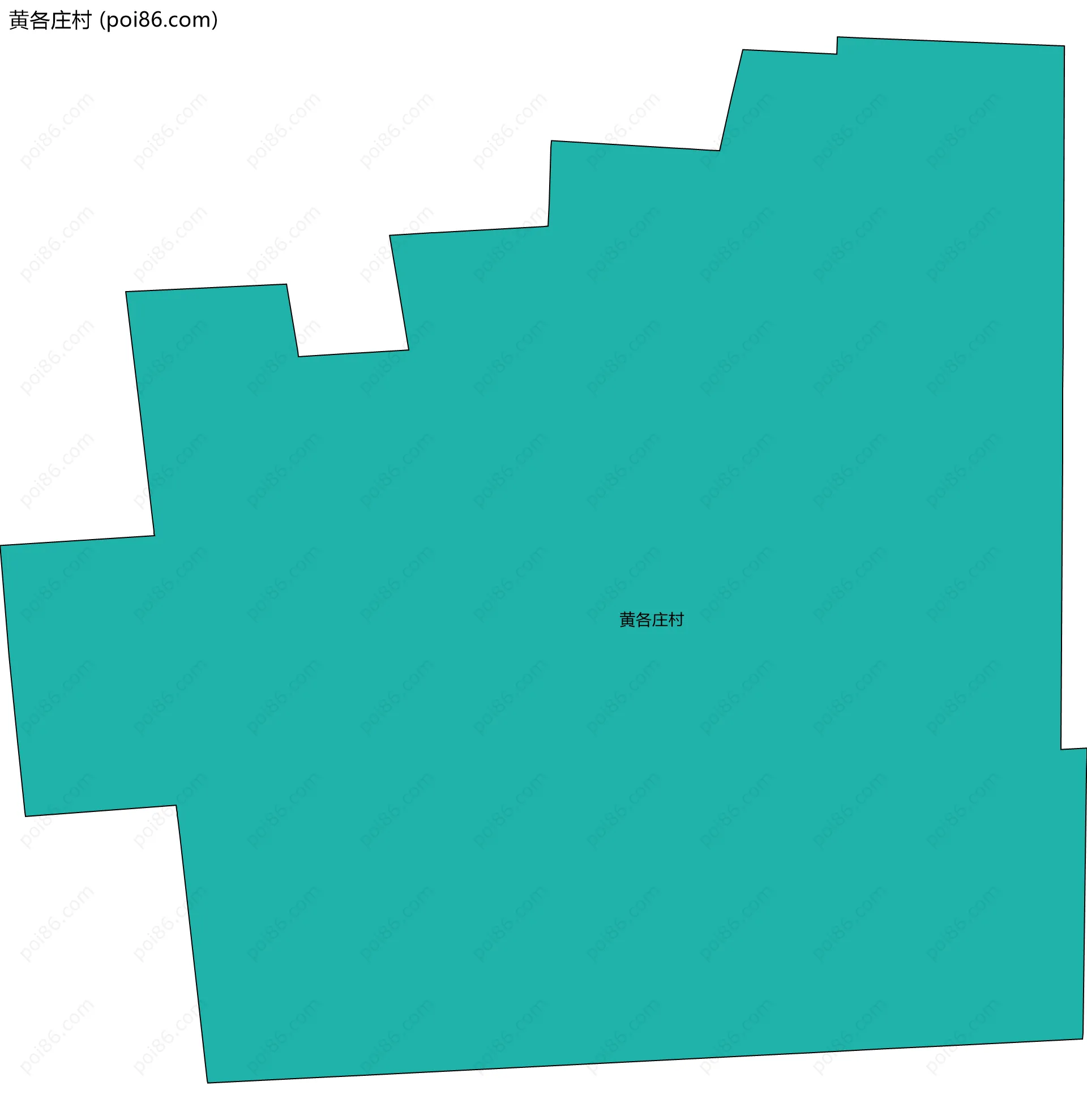 黄各庄村边界地图