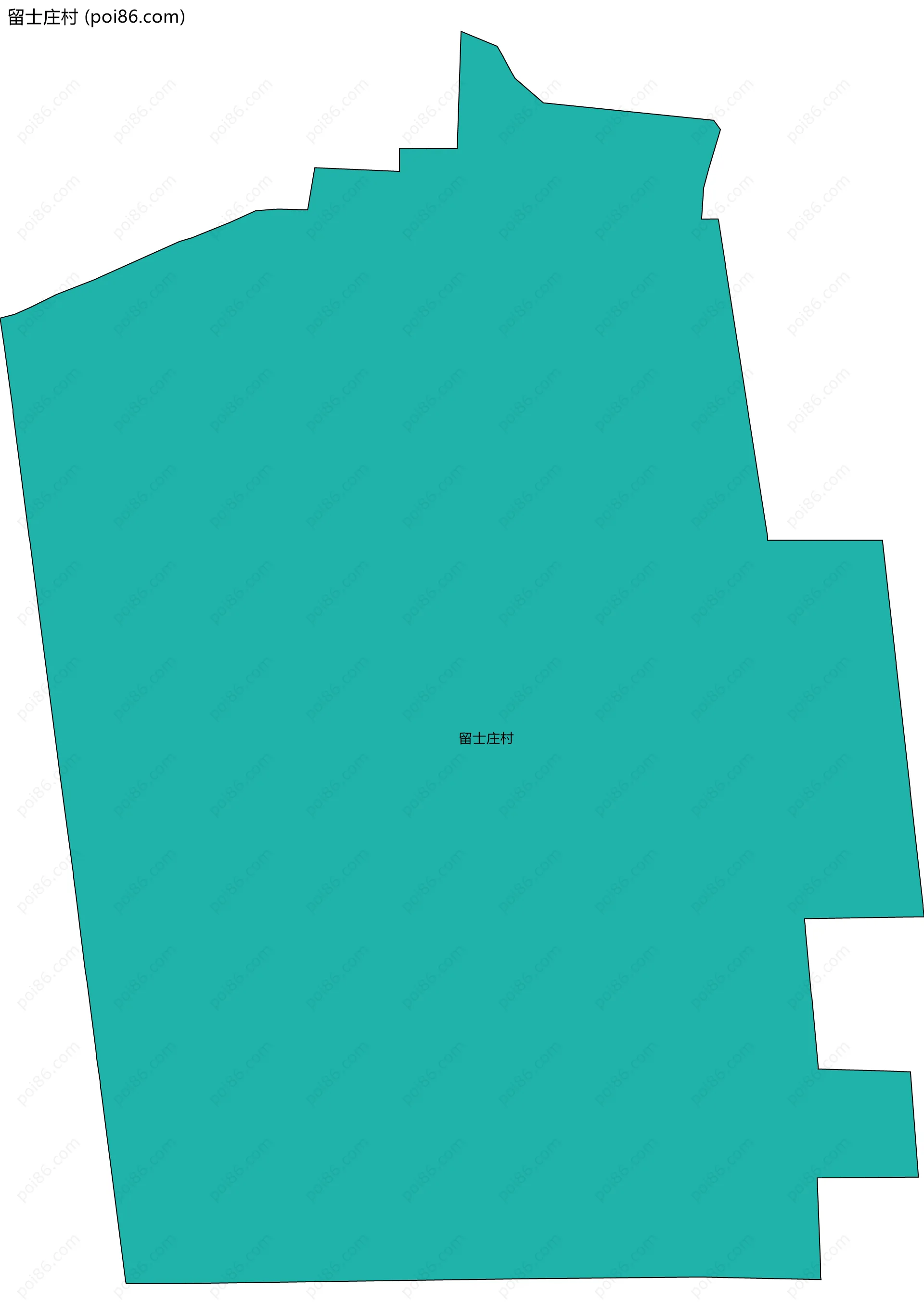 留士庄村边界地图