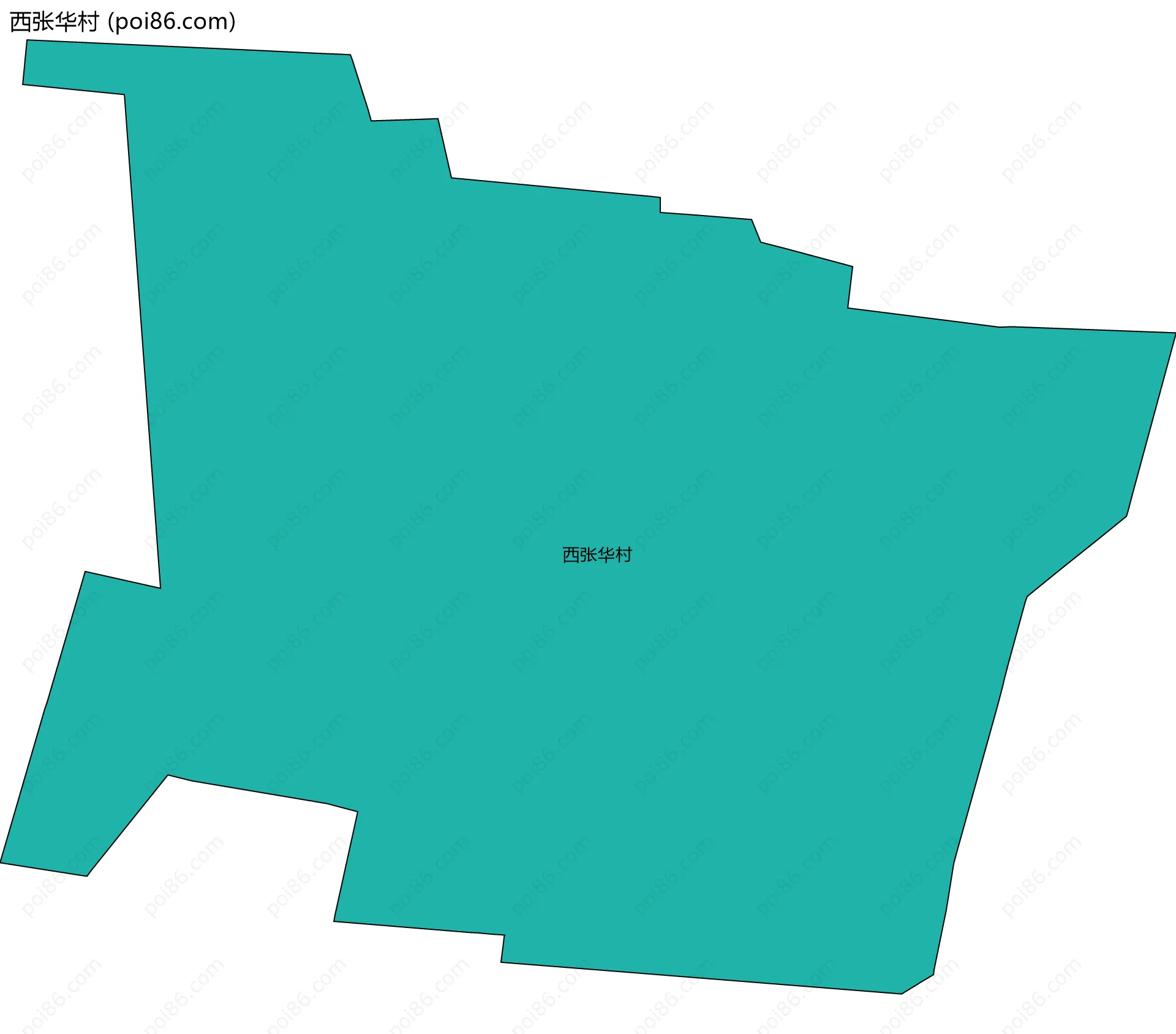 西张华村边界地图