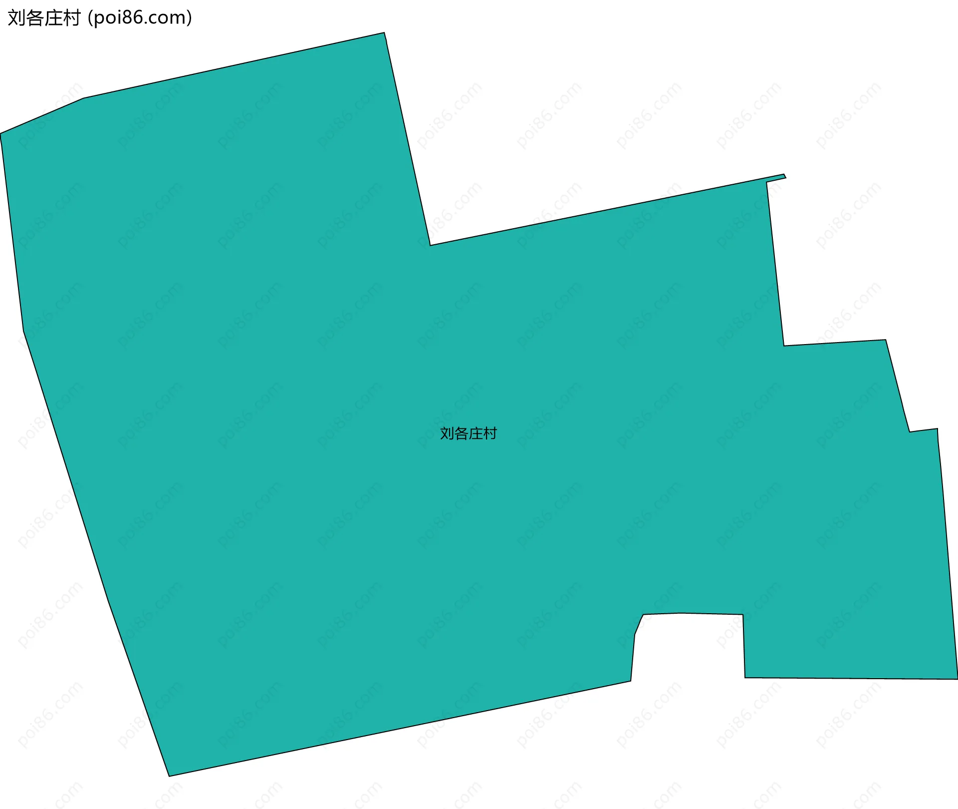 刘各庄村边界地图