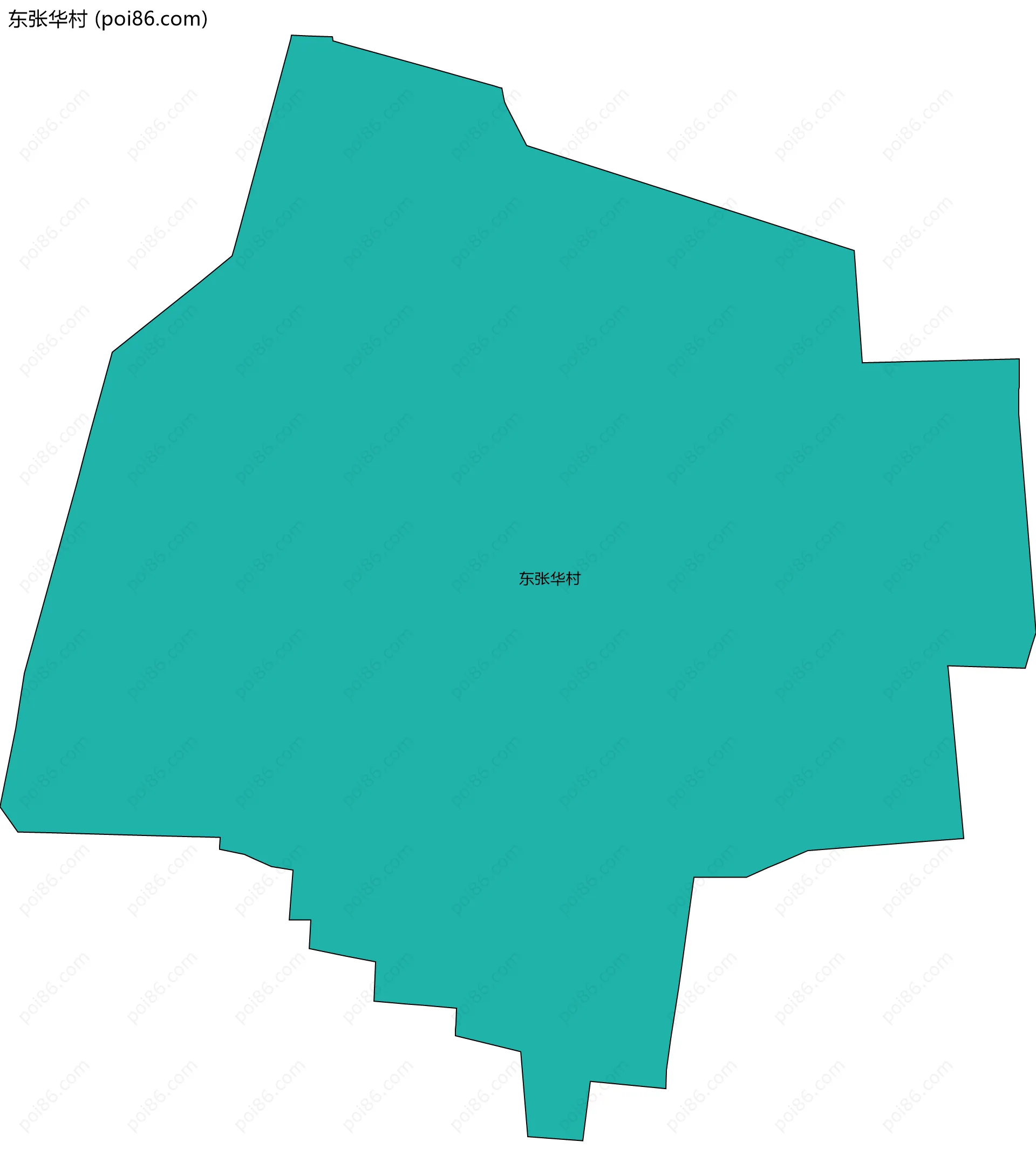 东张华村边界地图