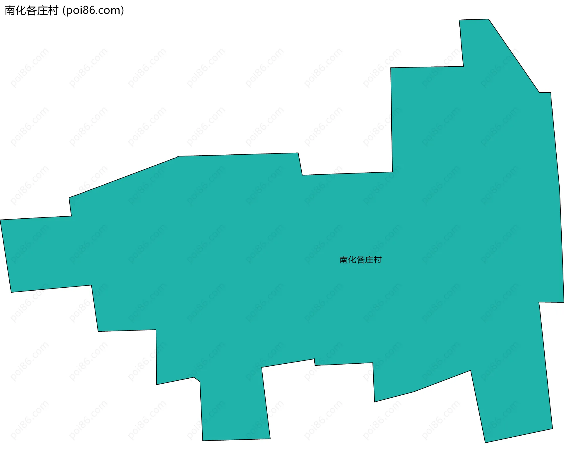 南化各庄村边界地图