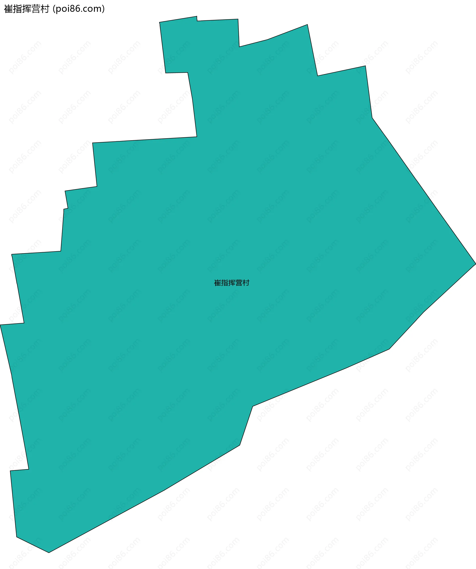崔指挥营村边界地图