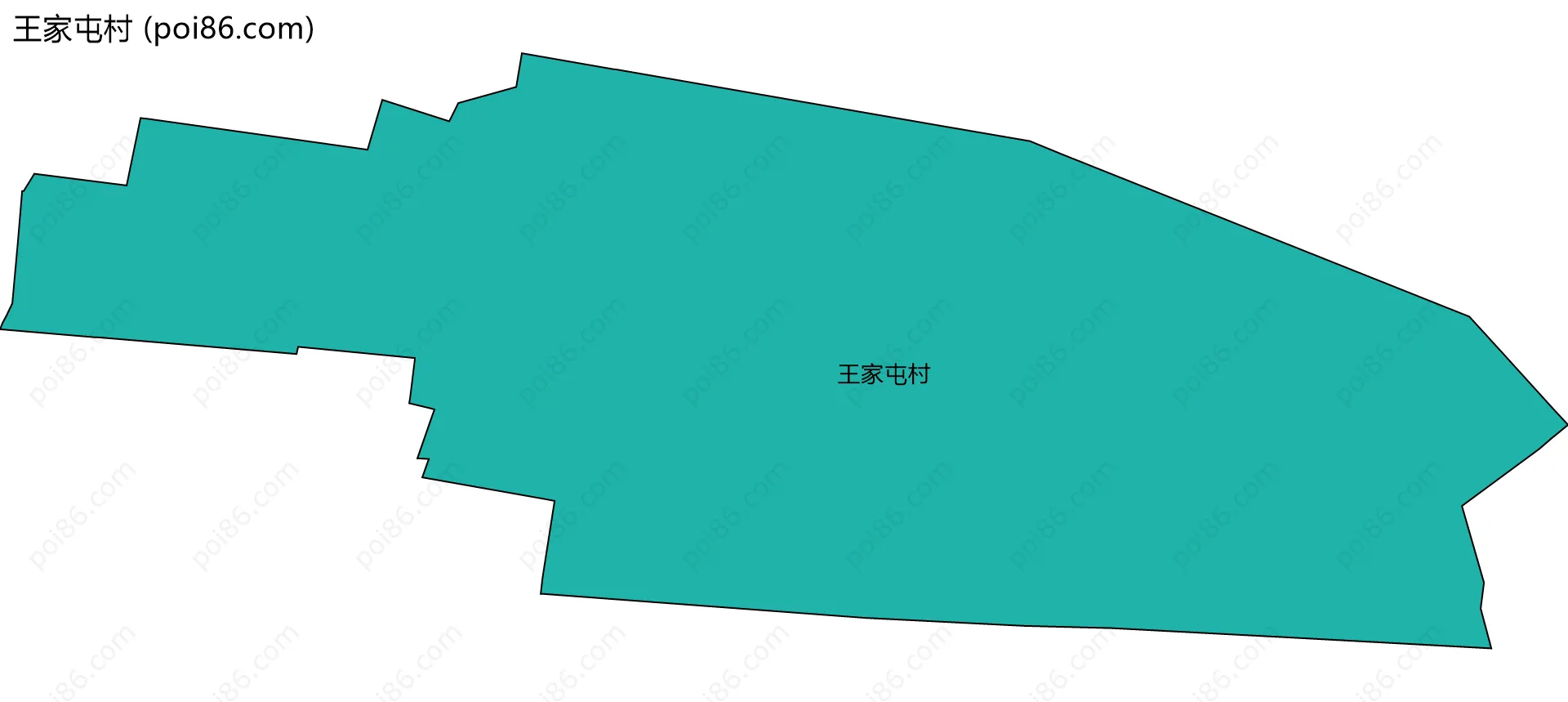 王家屯村边界地图