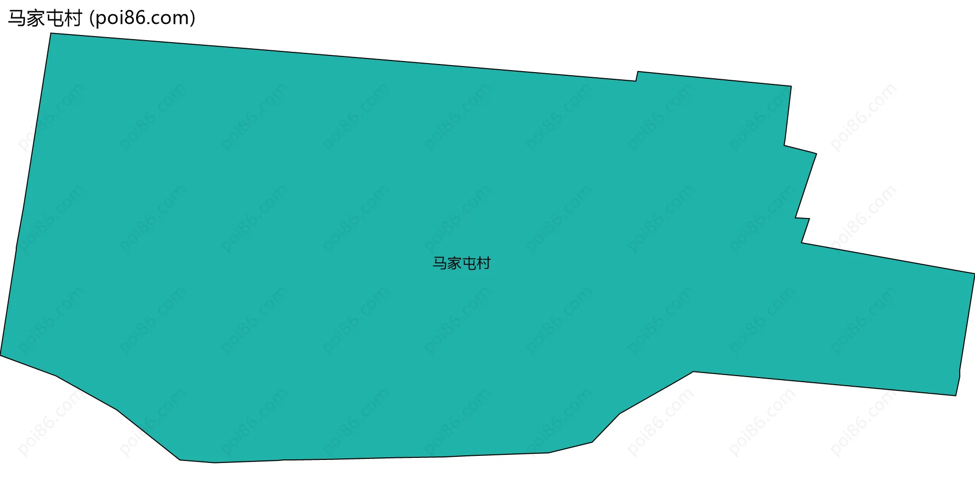 马家屯村边界地图