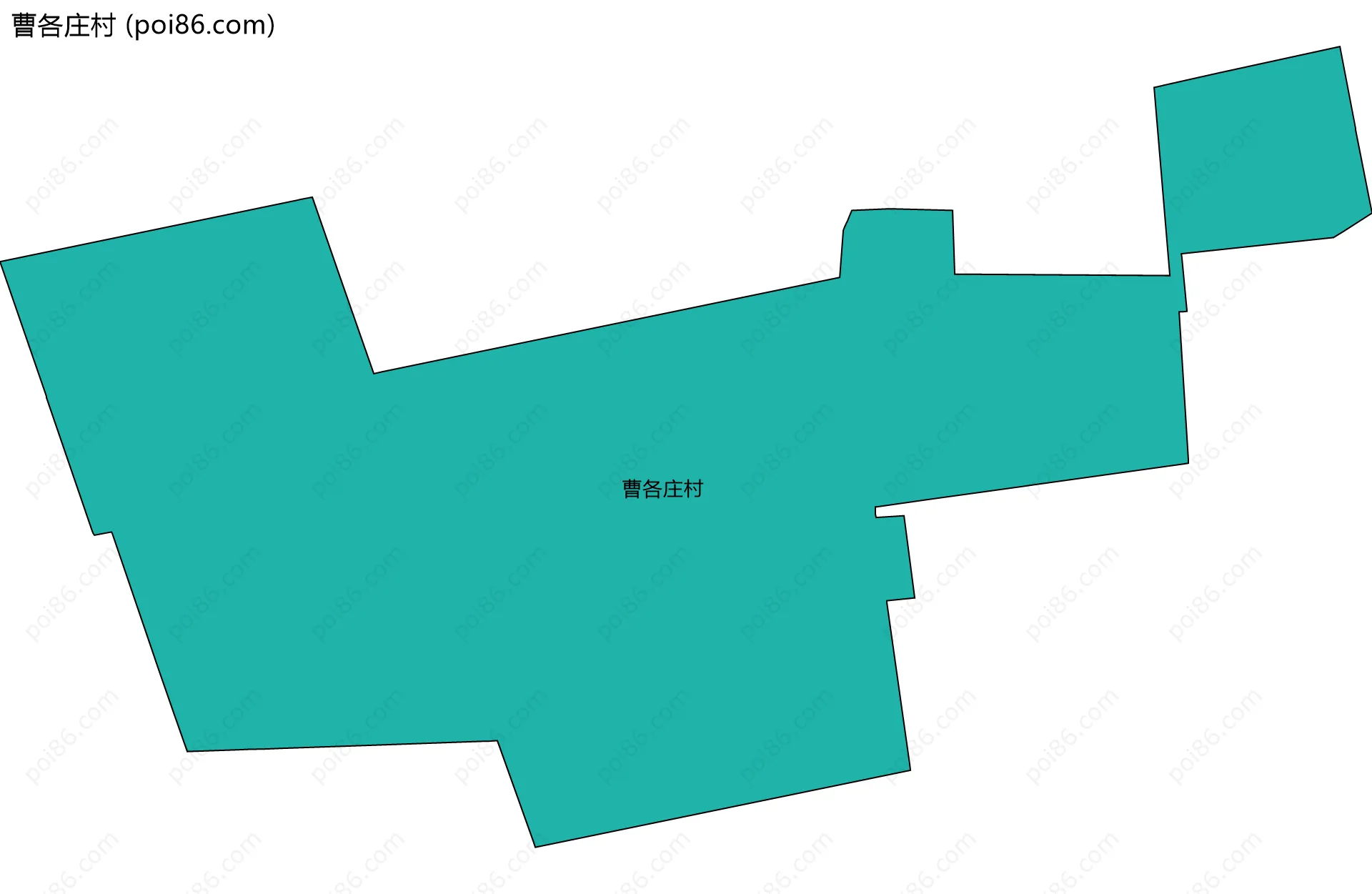 曹各庄村边界地图