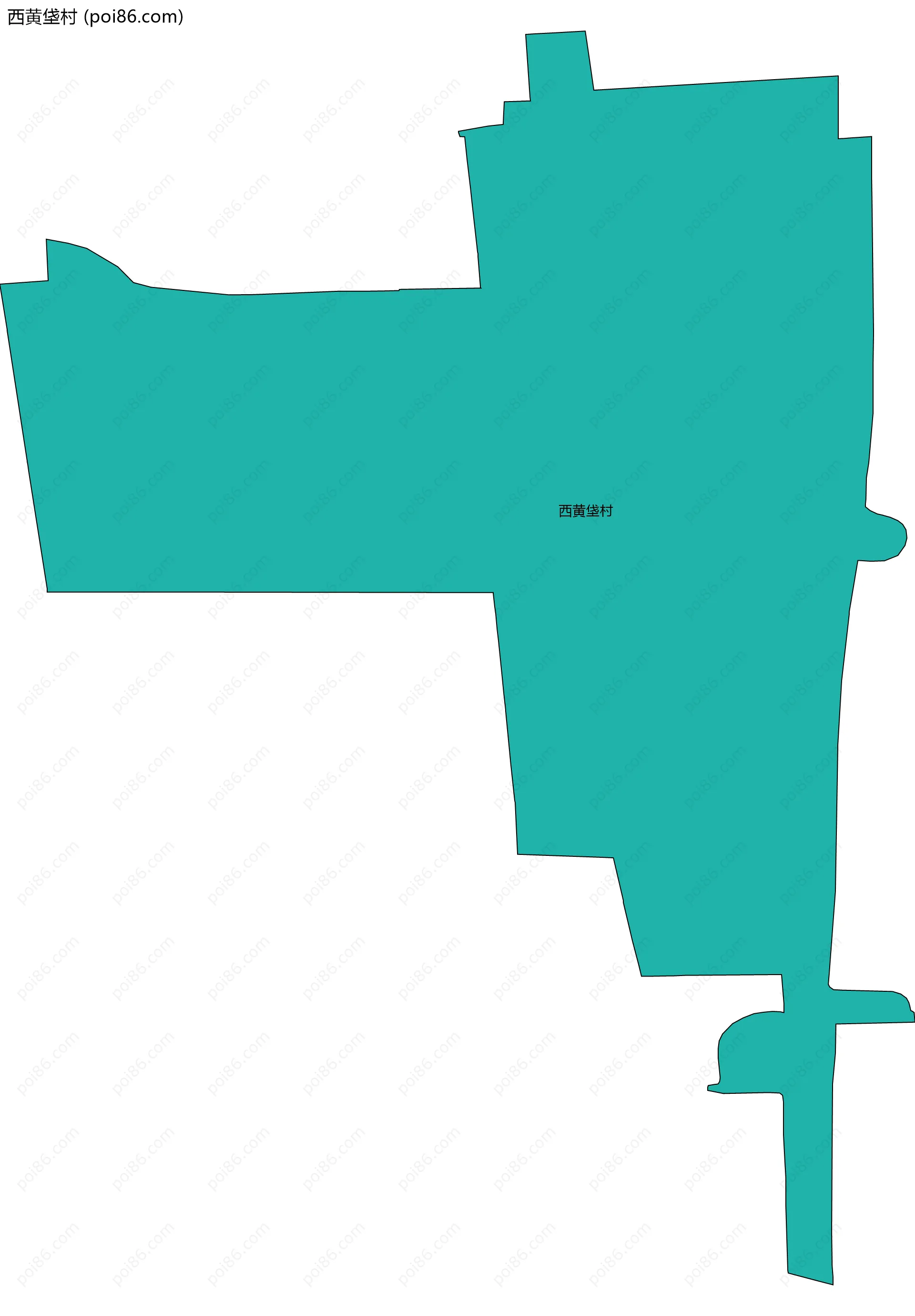 西黄垡村边界地图