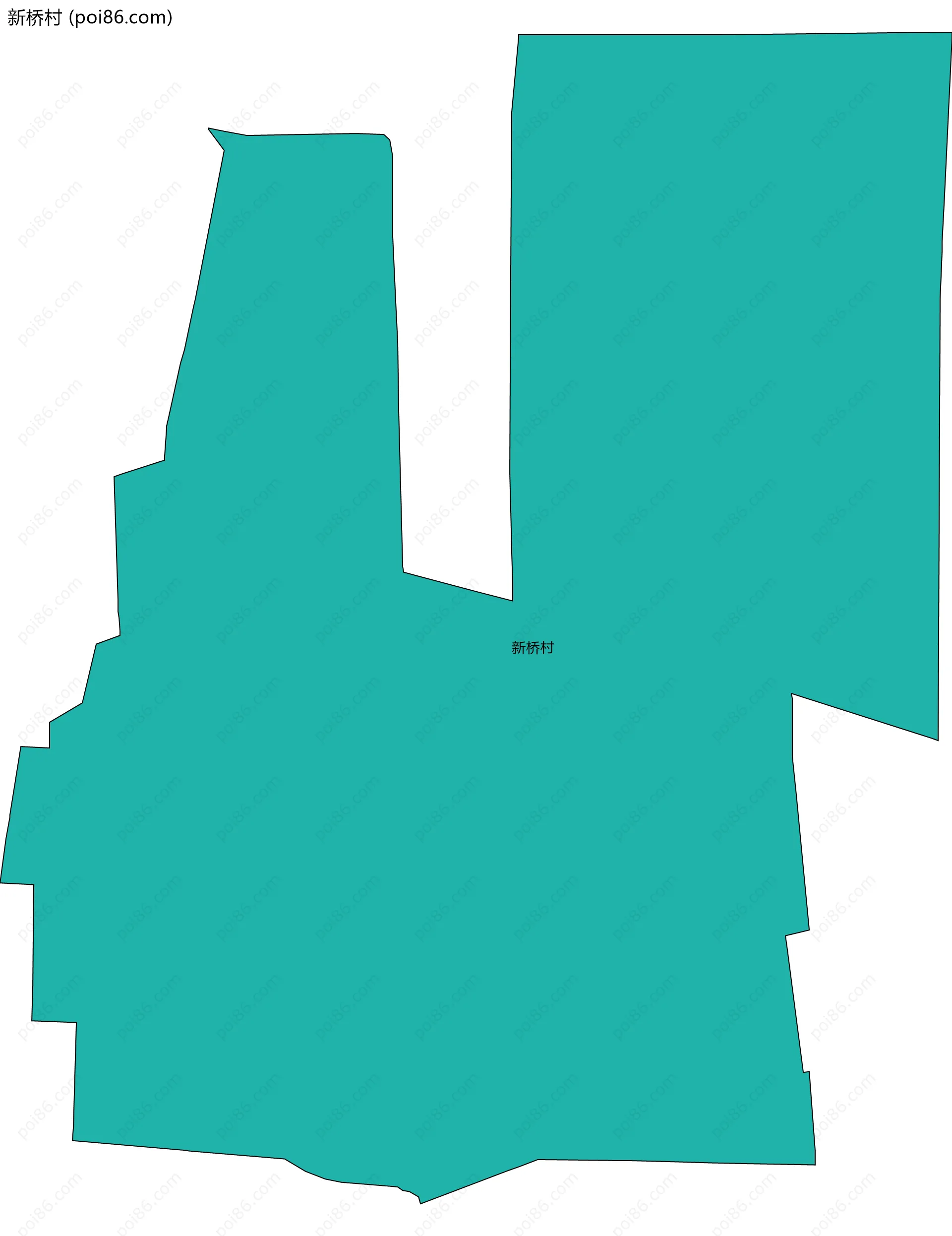 新桥村边界地图