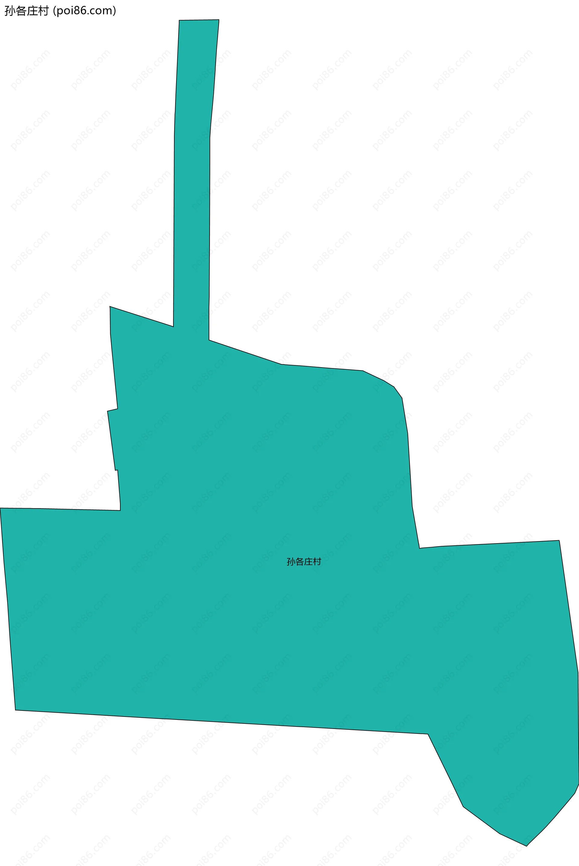 孙各庄村边界地图