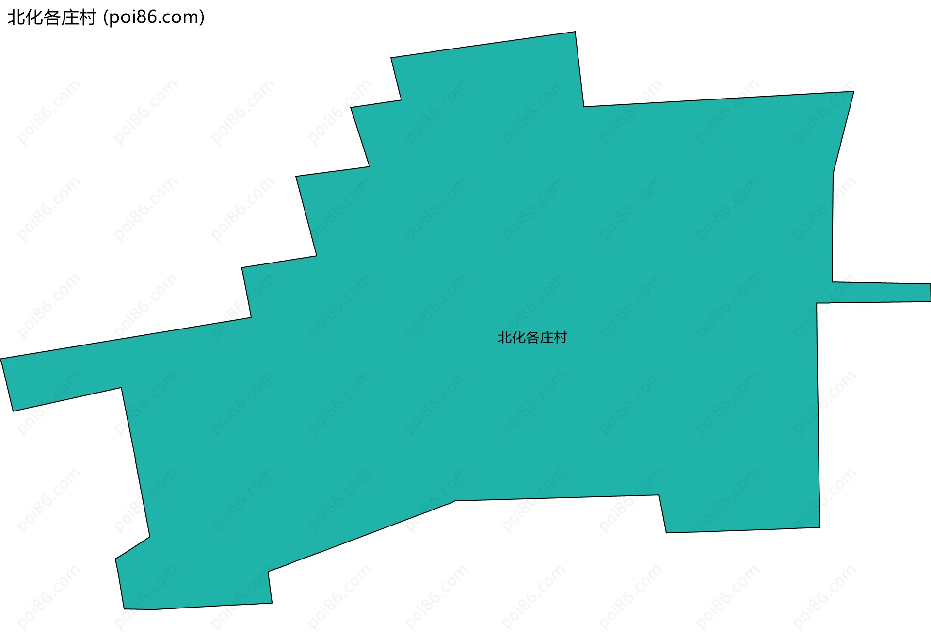 北化各庄村边界地图