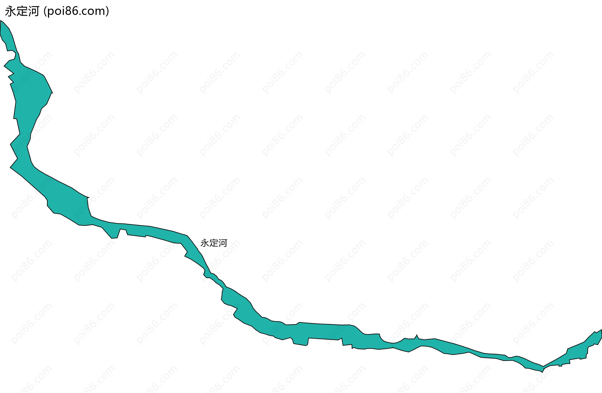 永定河边界地图