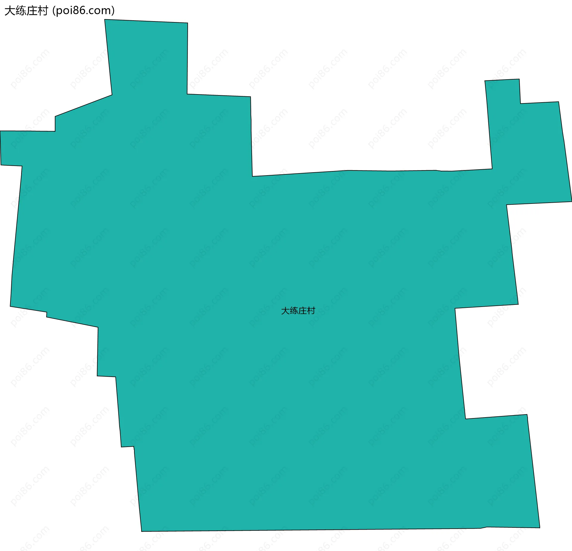 大练庄村边界地图