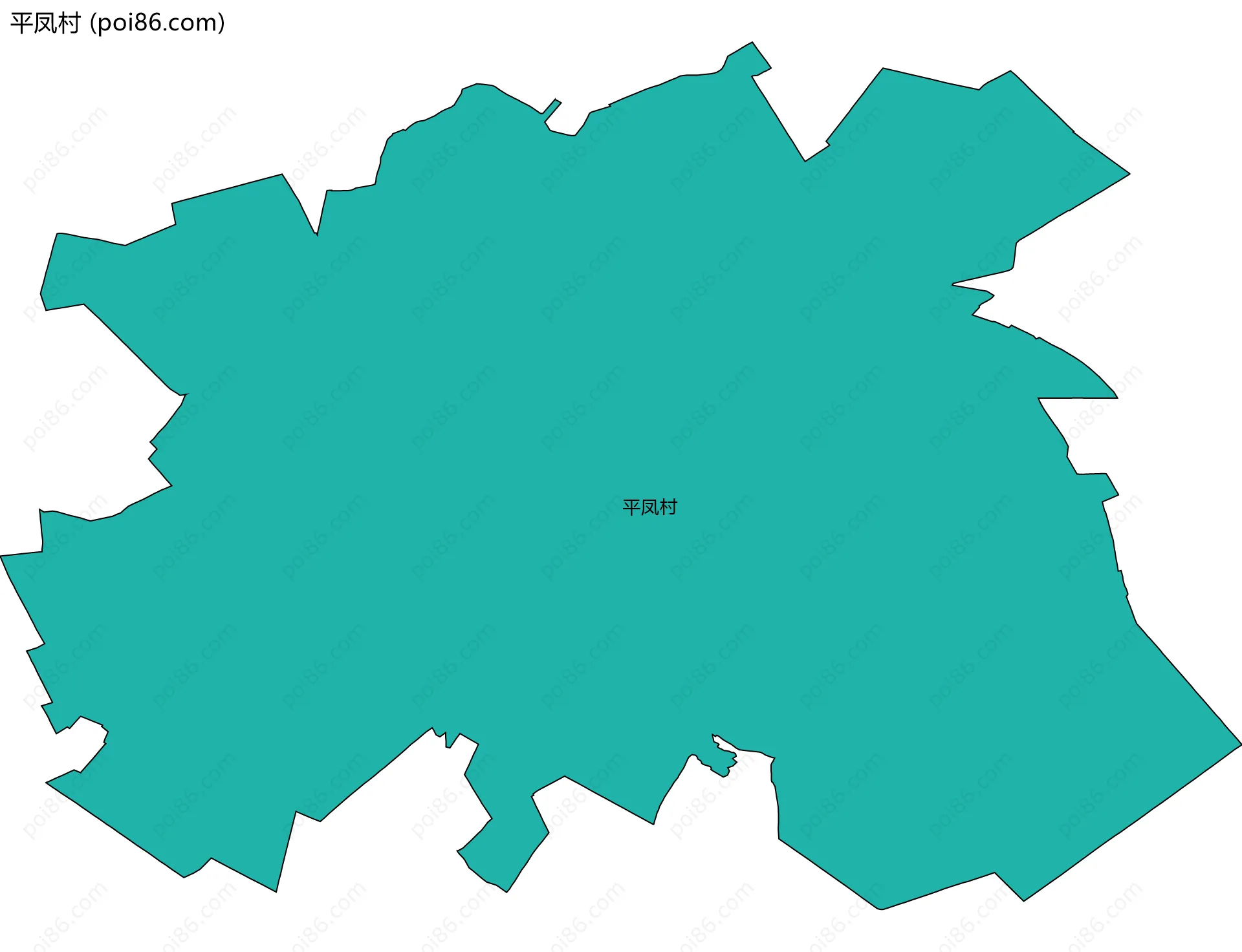 平凤村边界地图