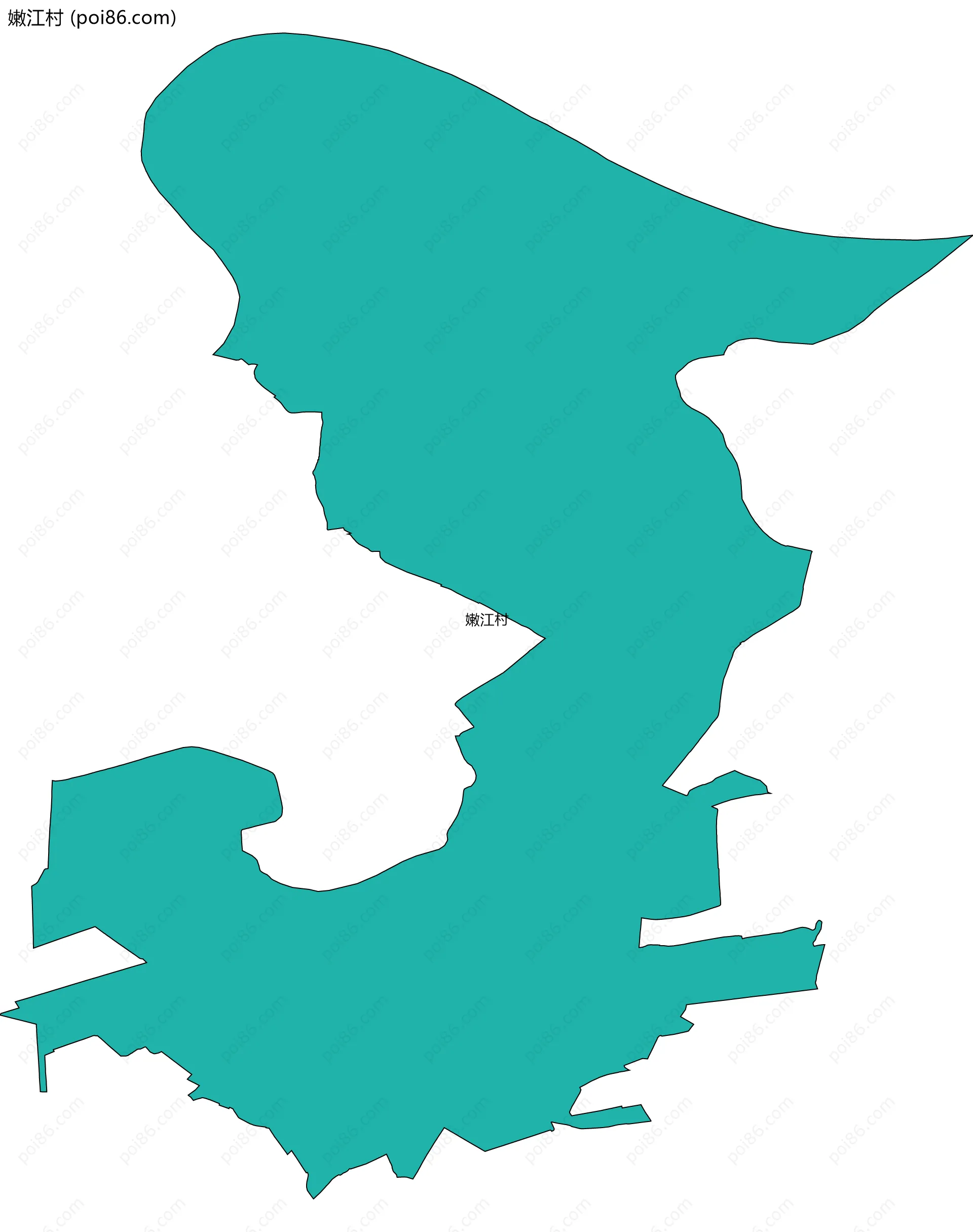 嫩江村边界地图