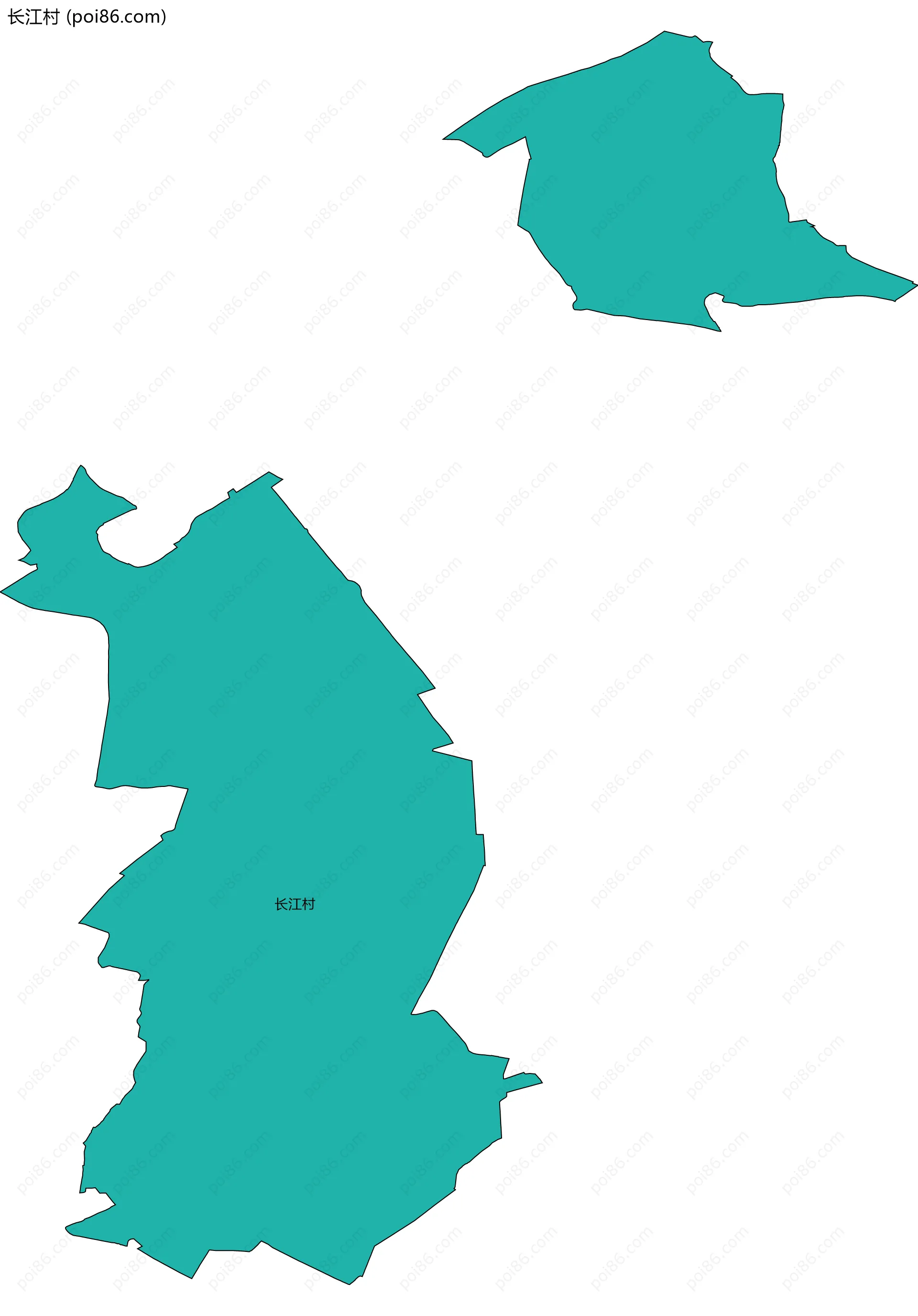 长江村边界地图