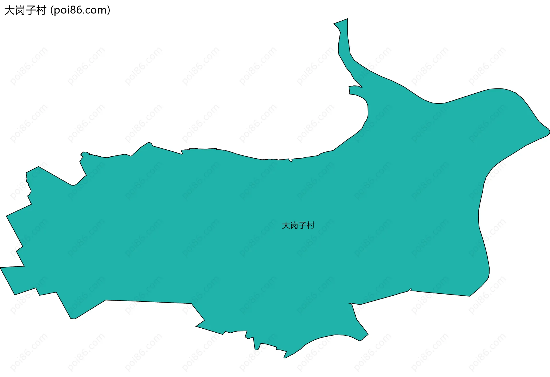 大岗子村边界地图