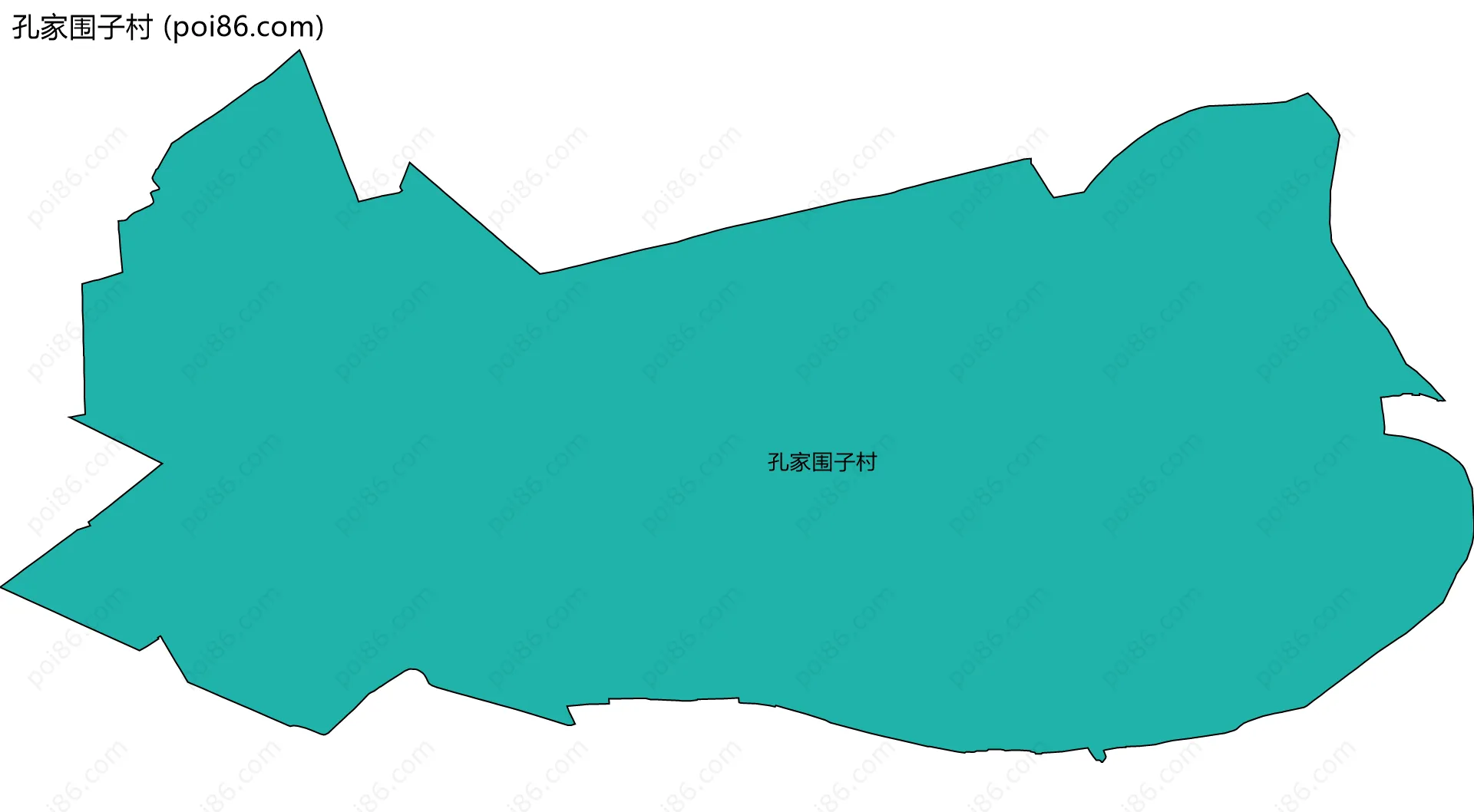 孔家围子村边界地图