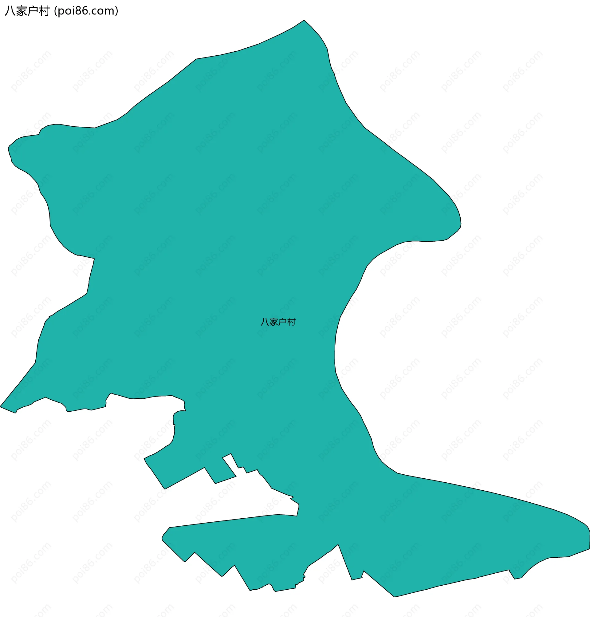 八家户村边界地图