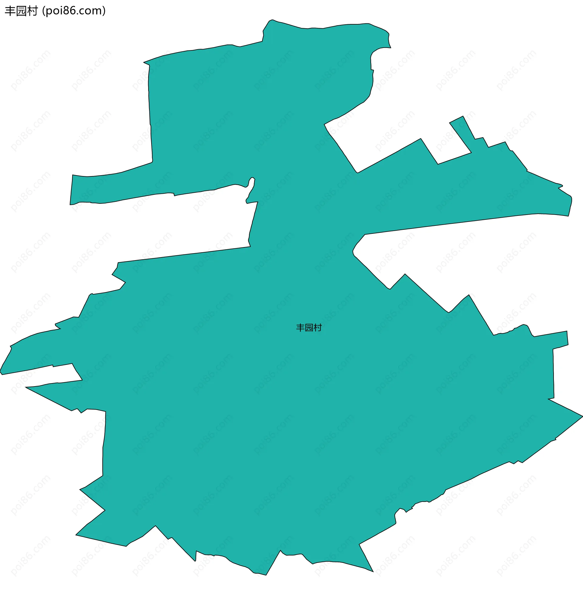 丰园村边界地图