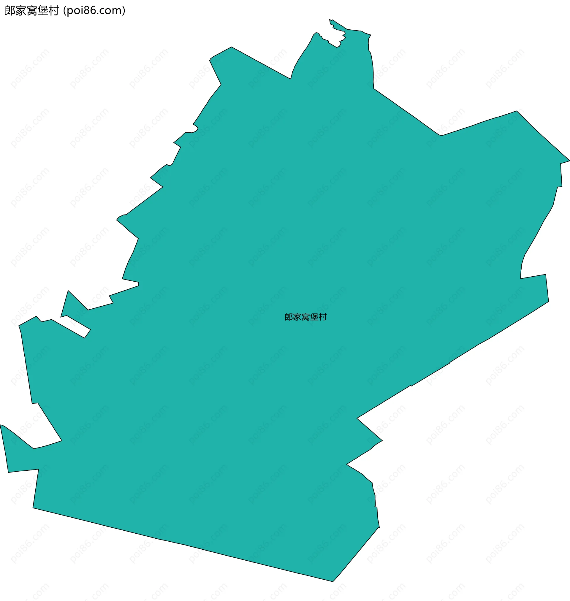 郎家窝堡村边界地图
