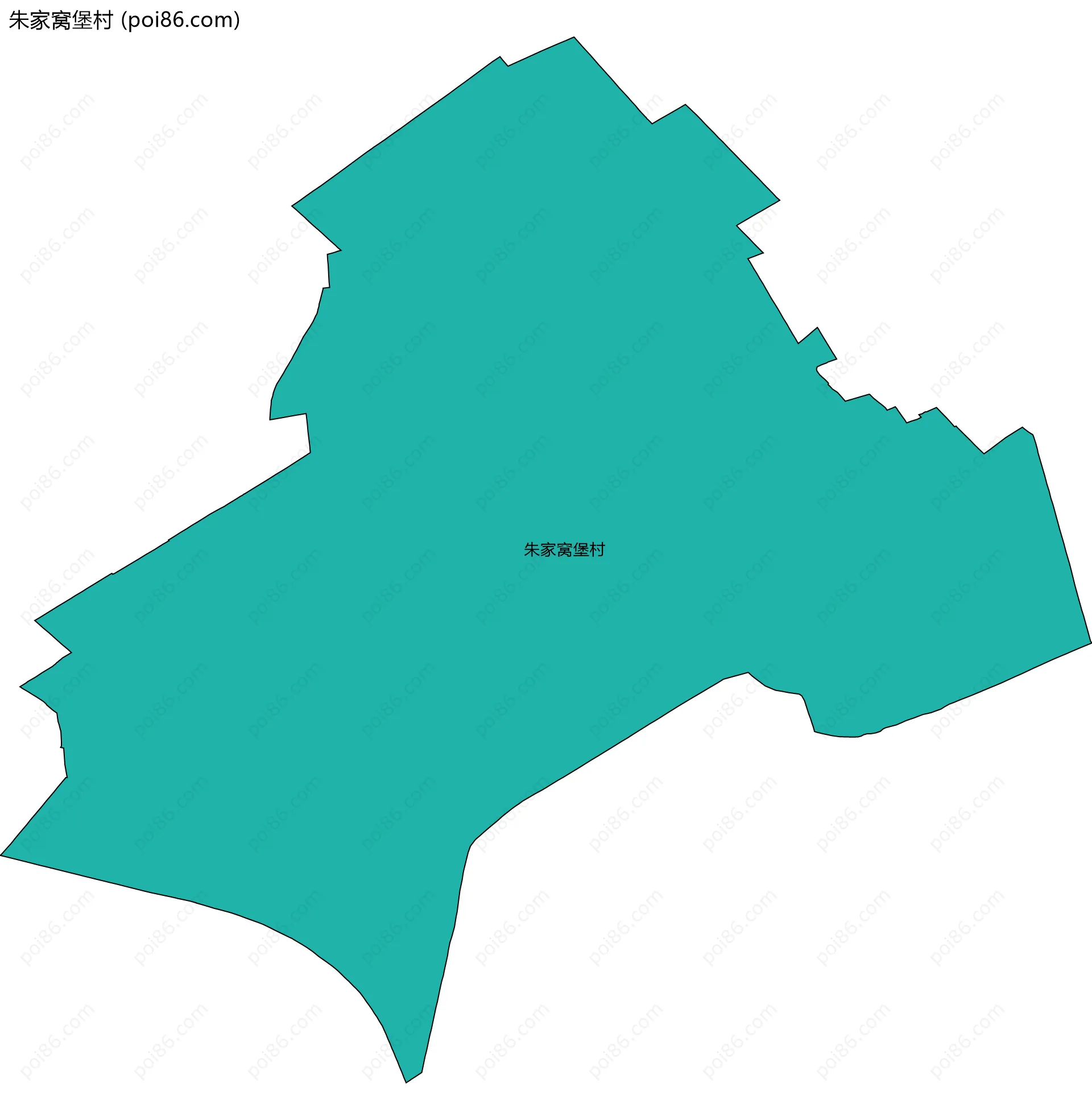 朱家窝堡村边界地图