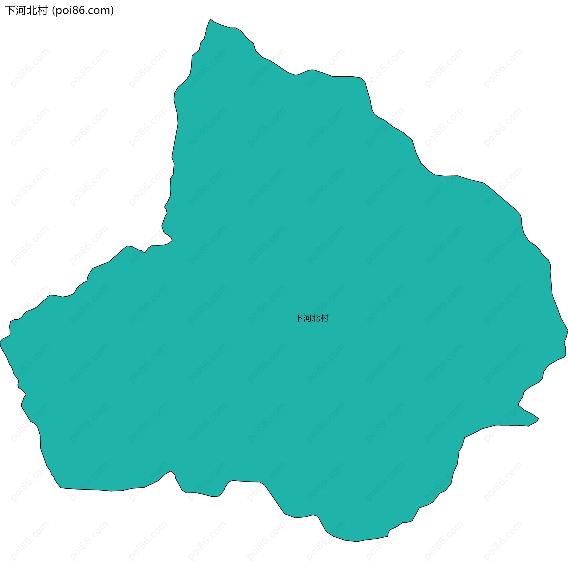 下河北村边界地图