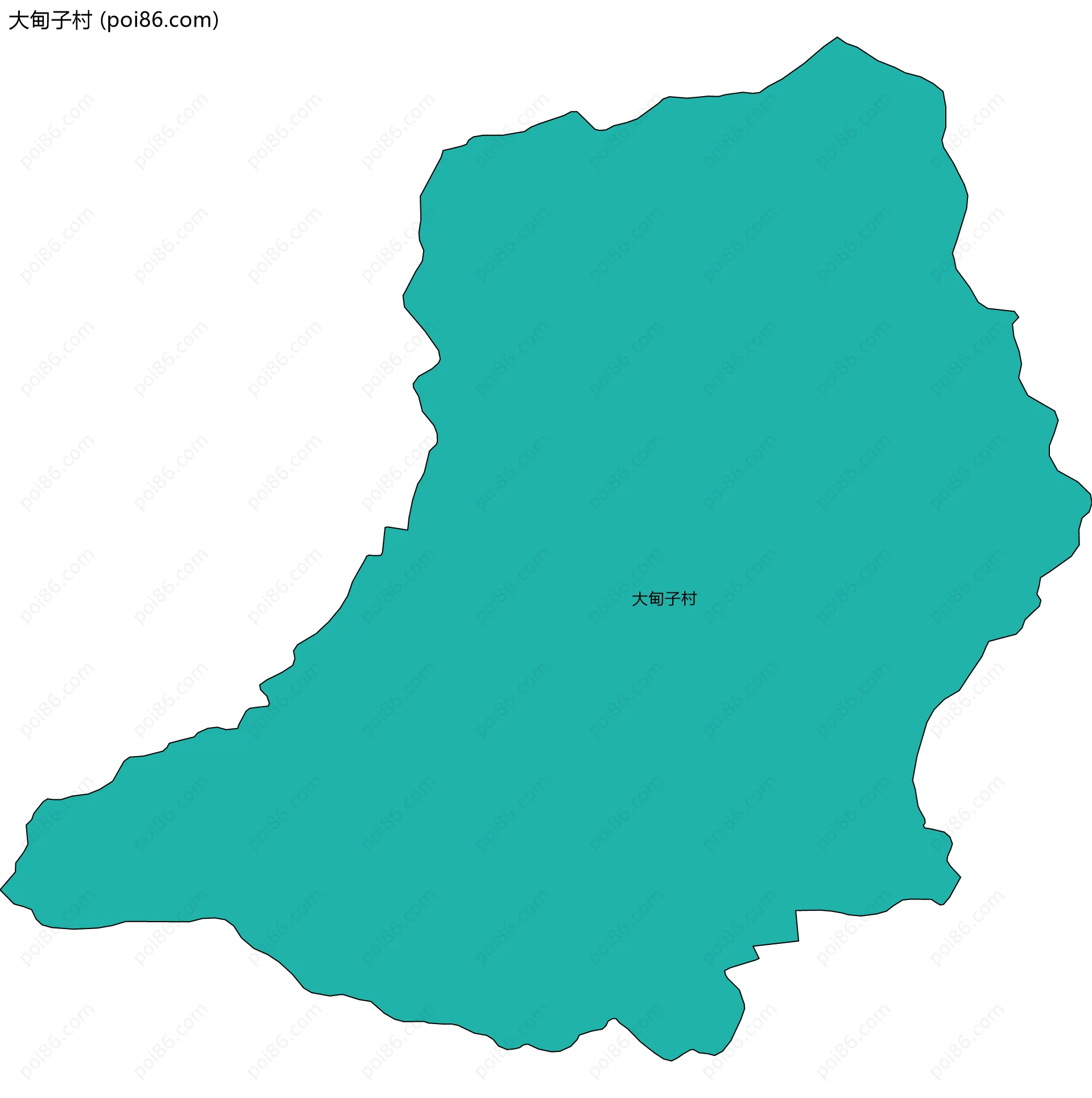 大甸子村边界地图