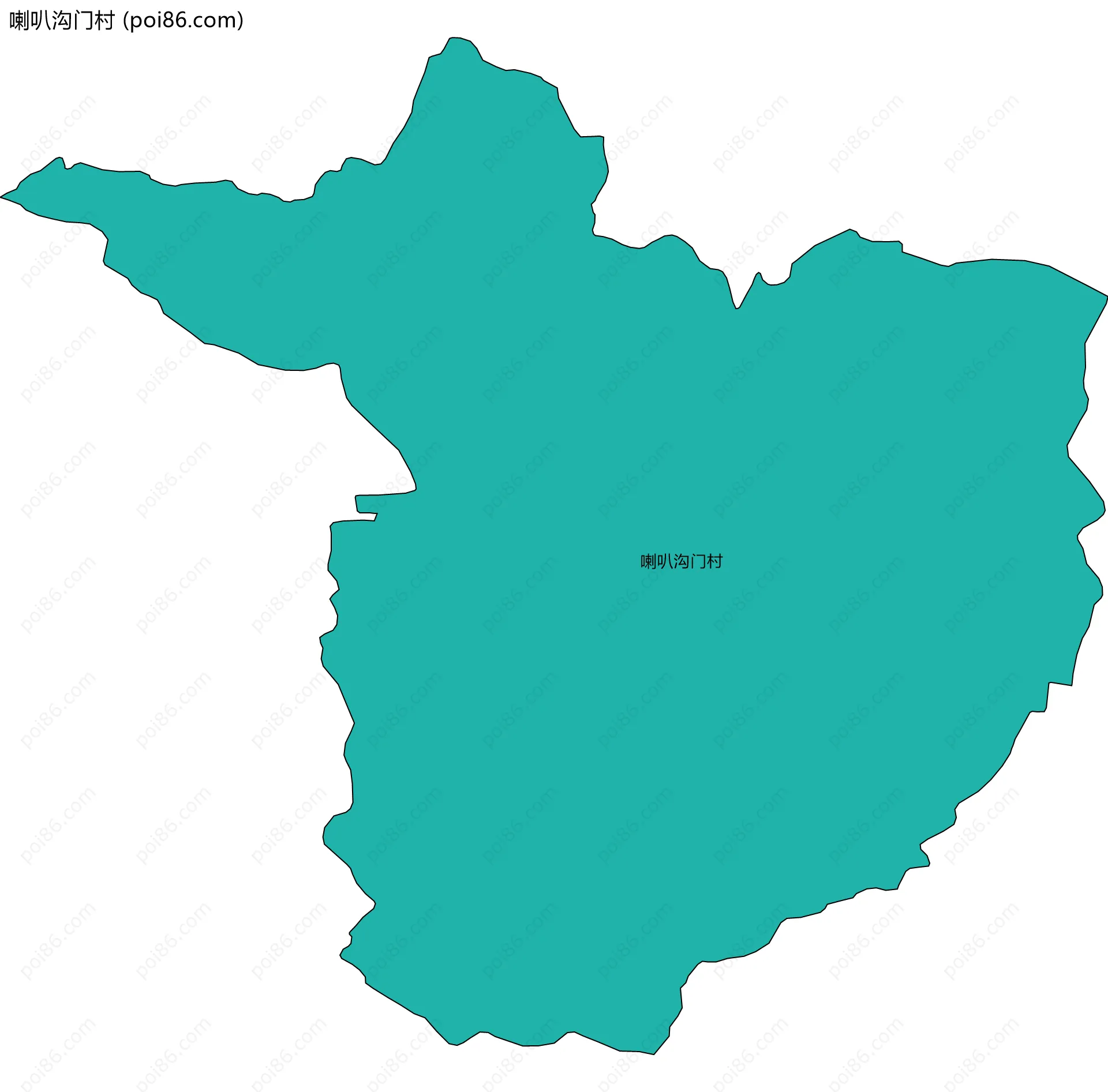 喇叭沟门村边界地图