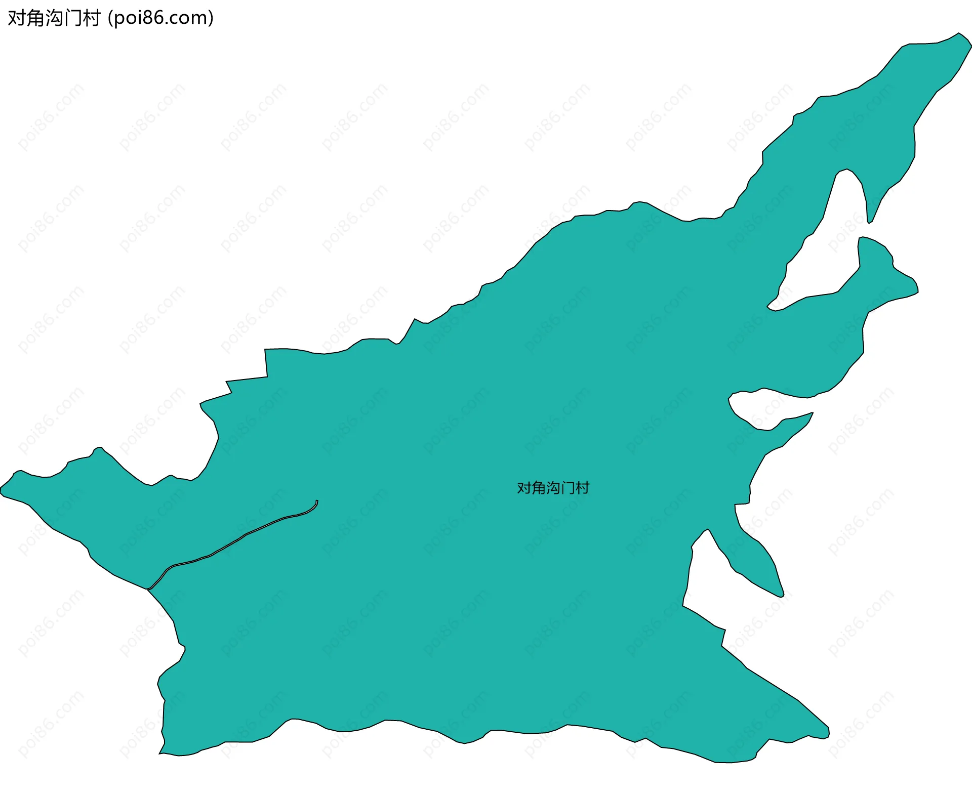 对角沟门村边界地图