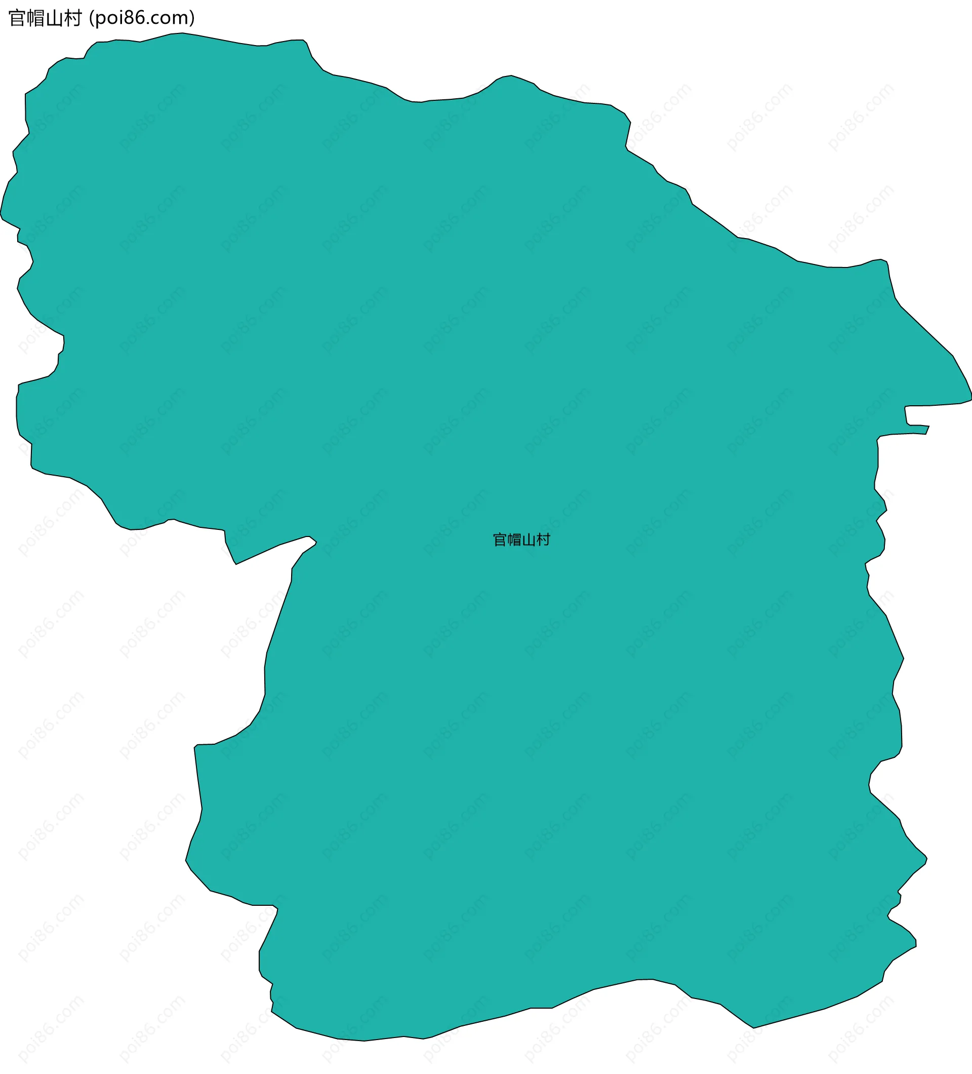 官帽山村边界地图