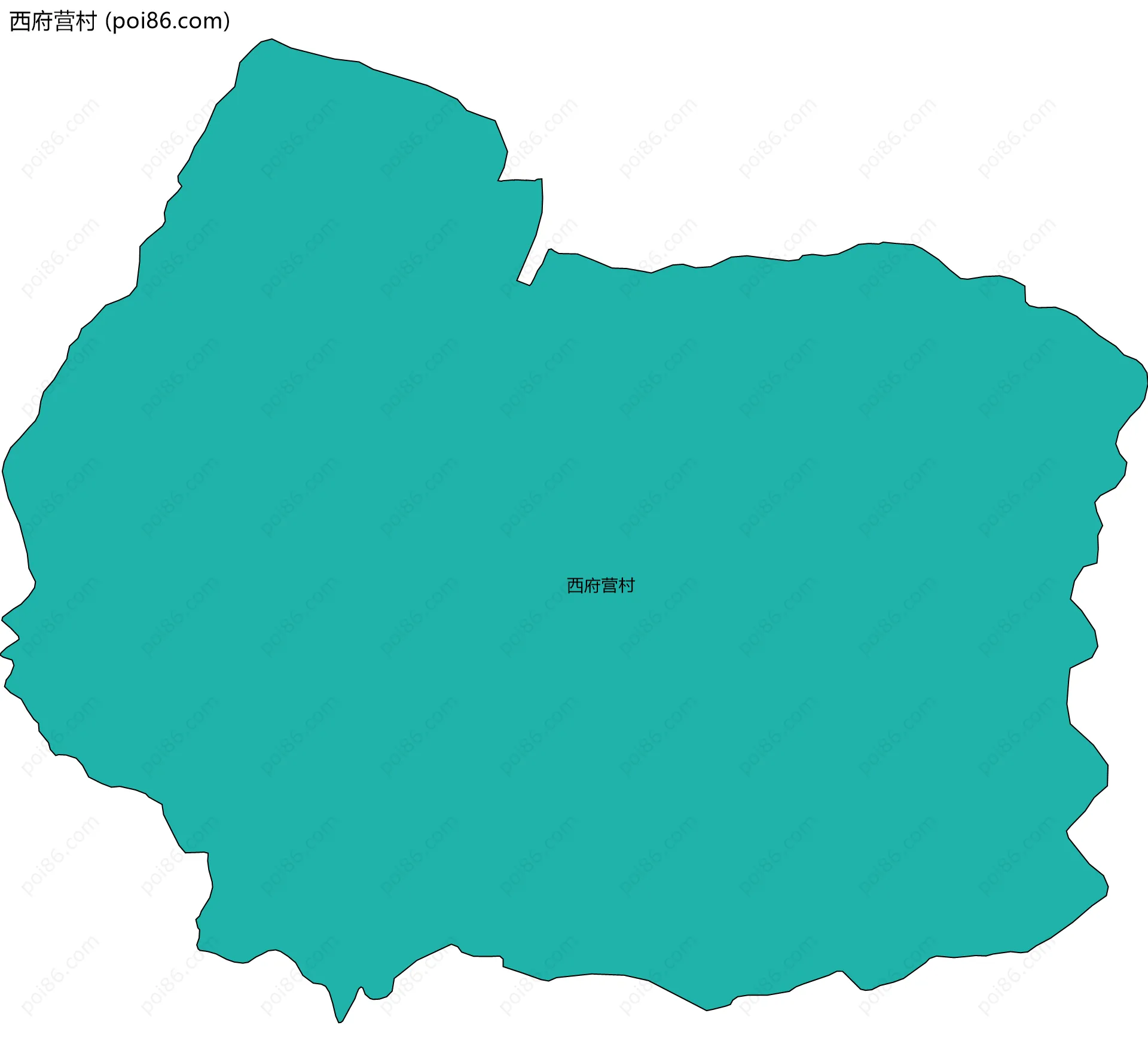 西府营村边界地图