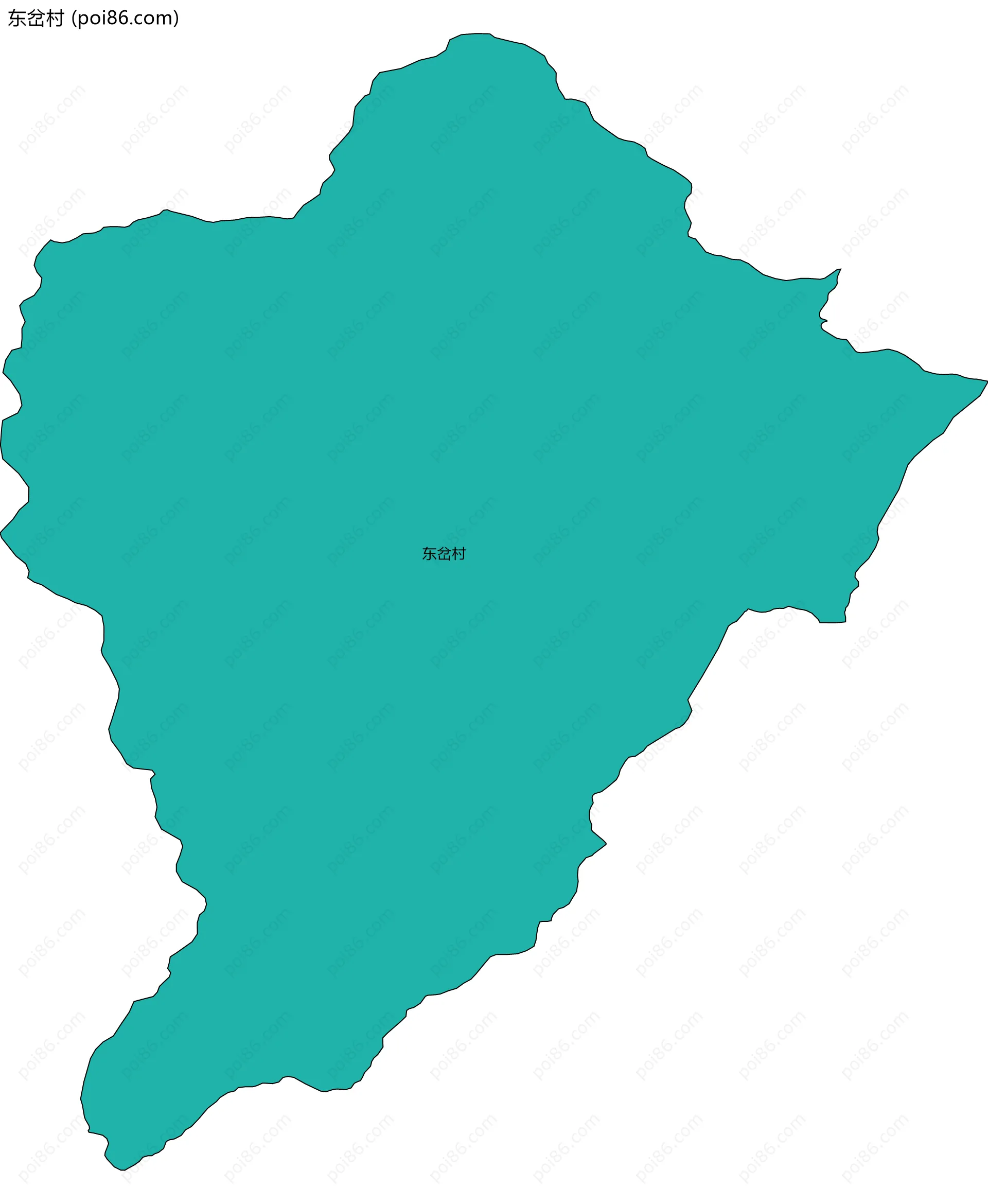 东岔村边界地图