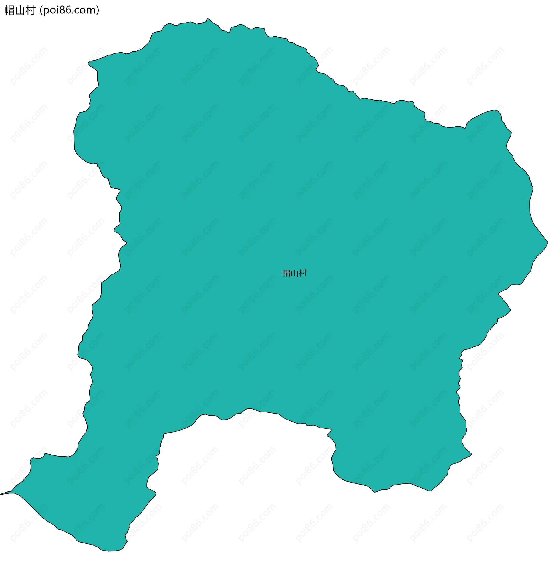 帽山村边界地图