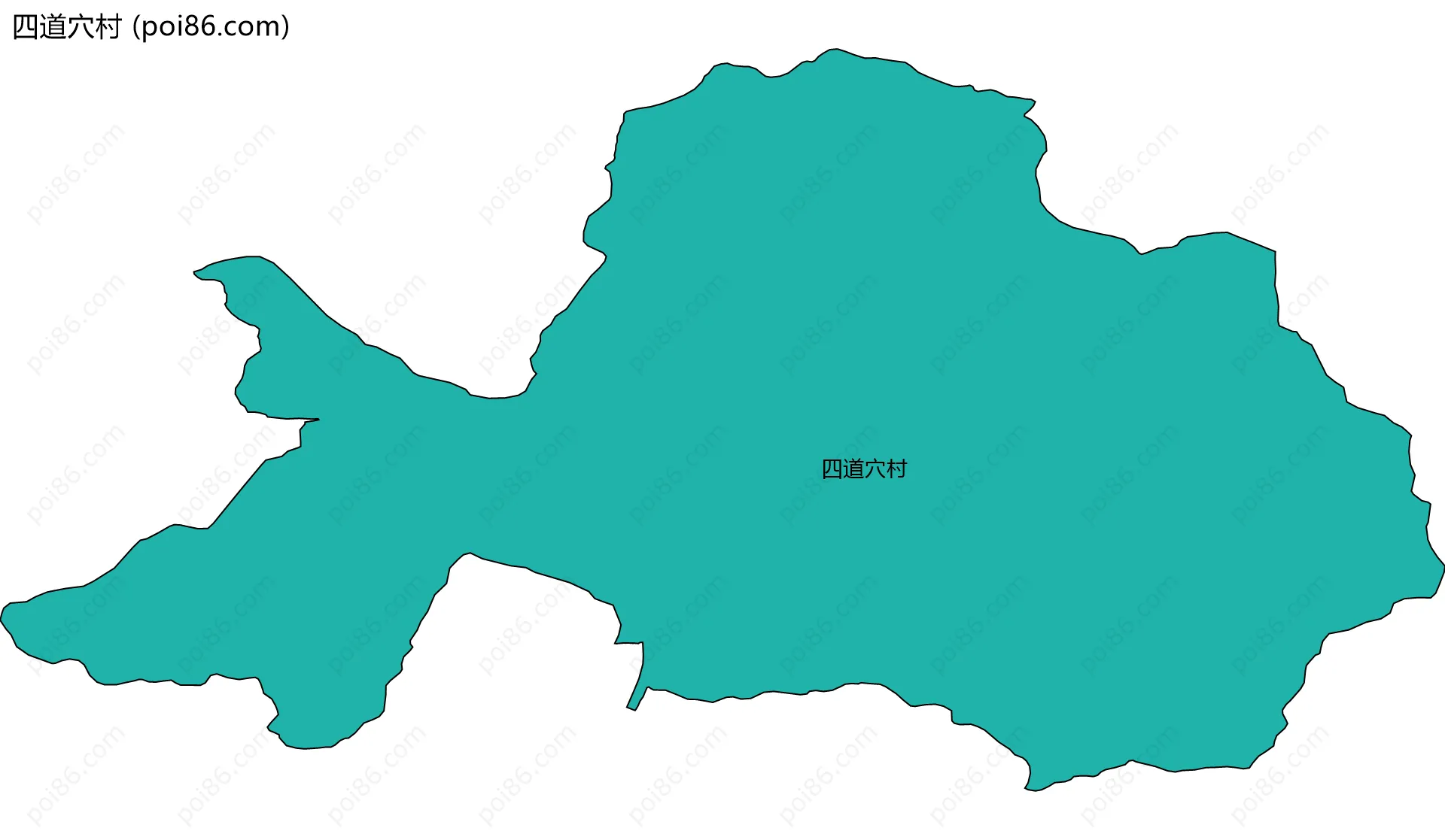 四道穴村边界地图