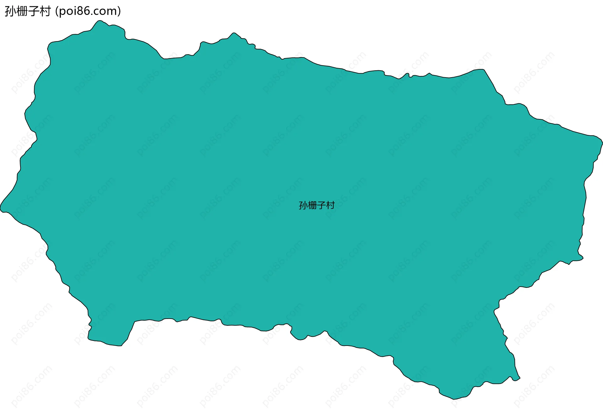 孙栅子村边界地图