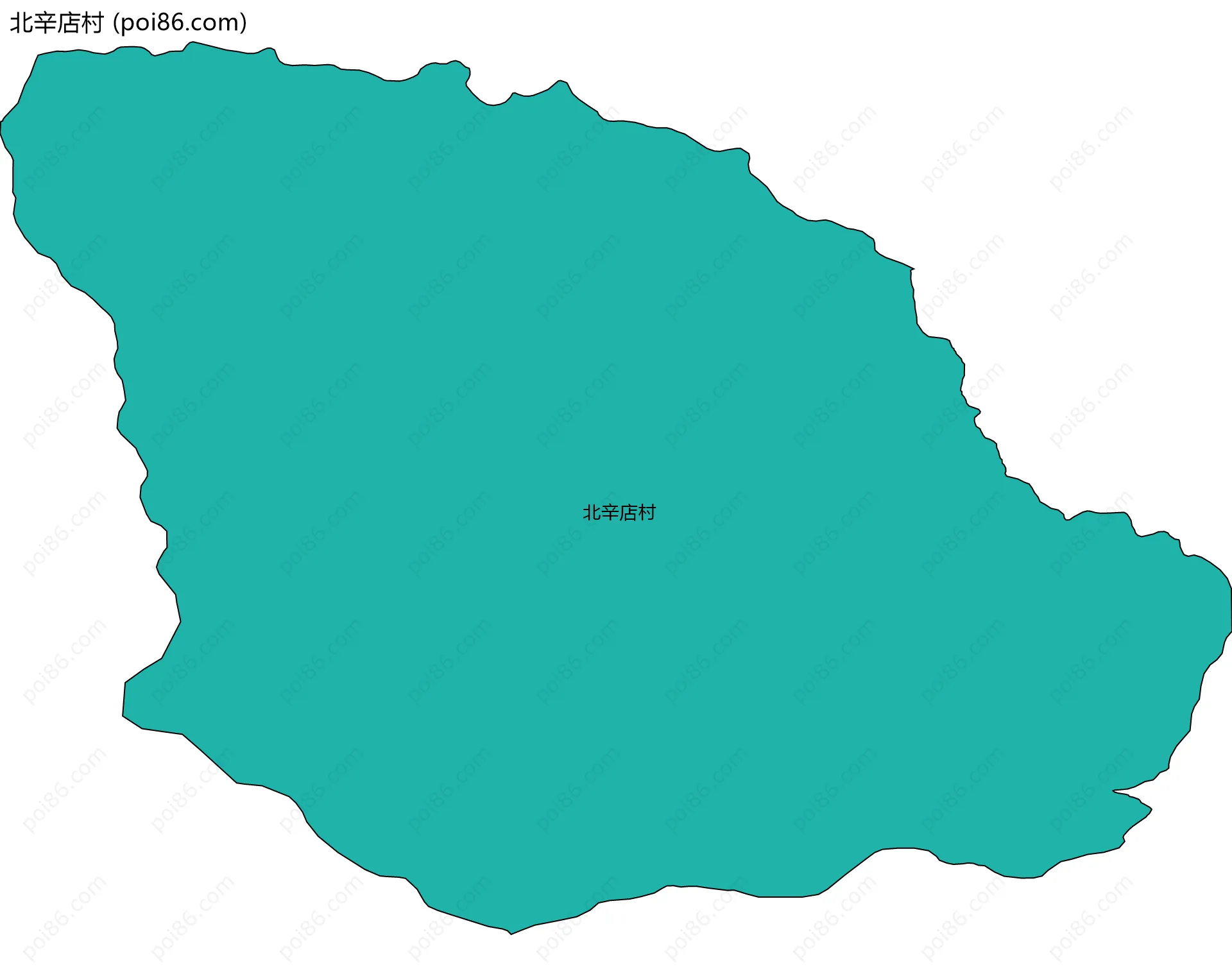 北辛店村边界地图