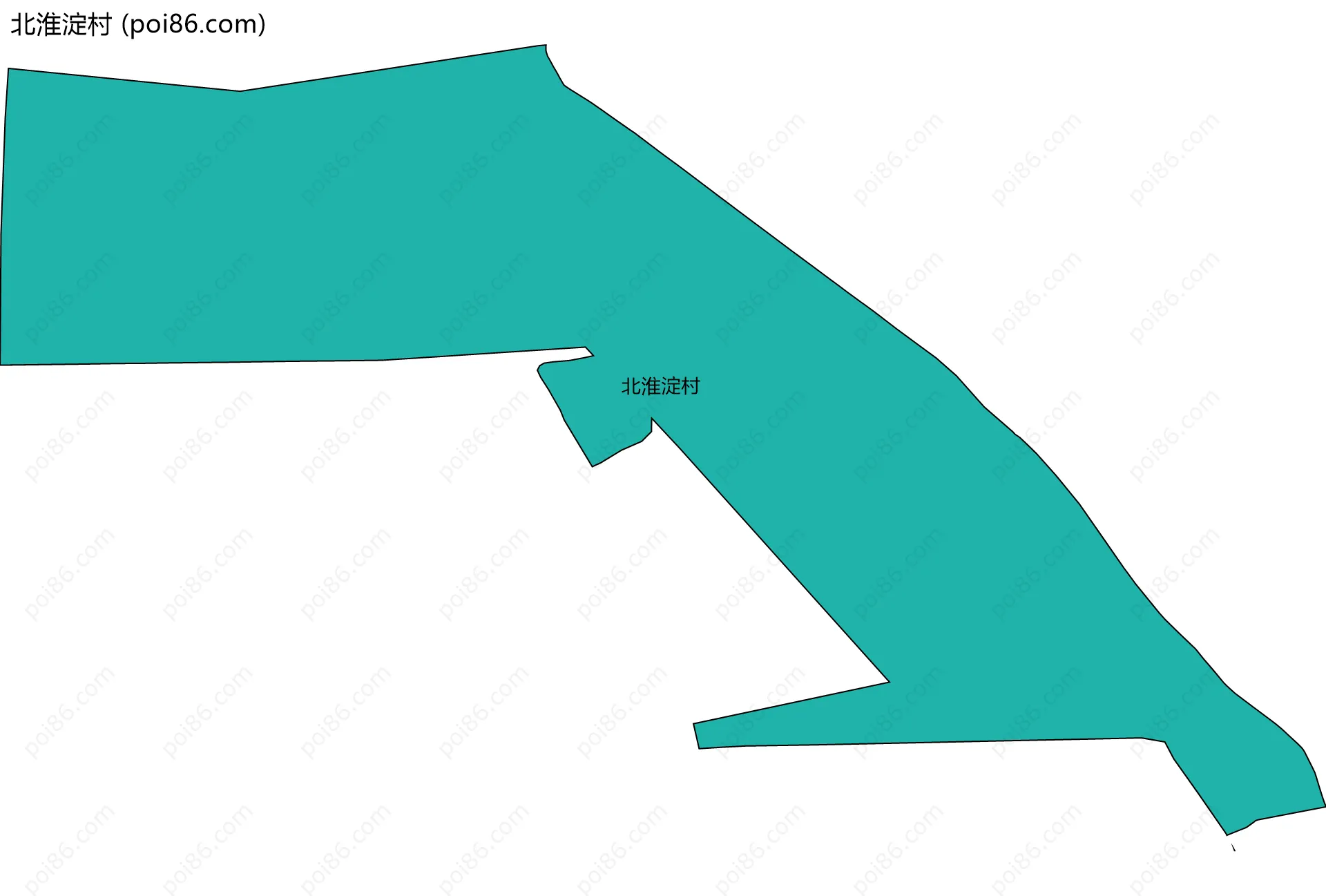 北淮淀村边界地图