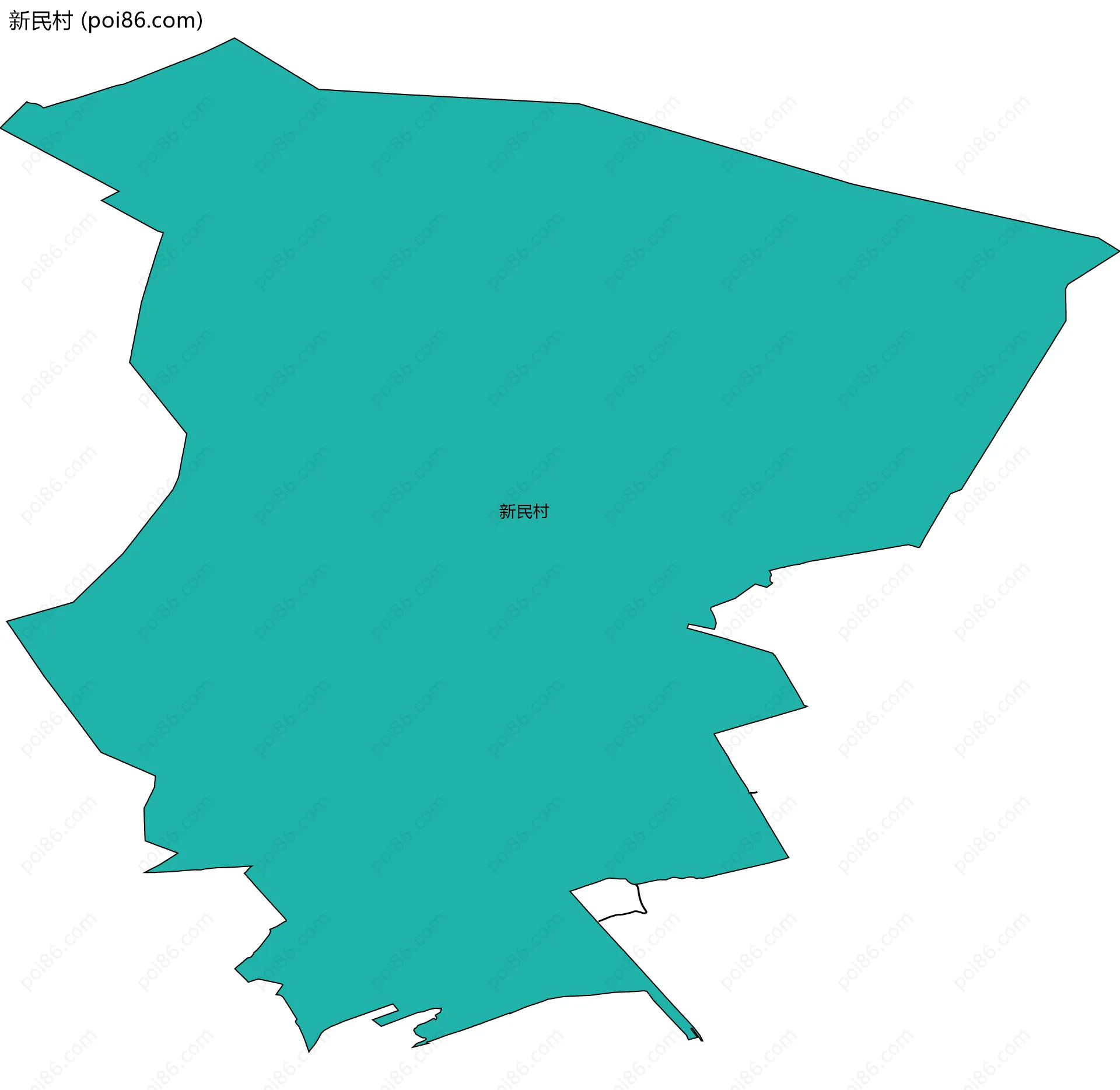 新民村边界地图