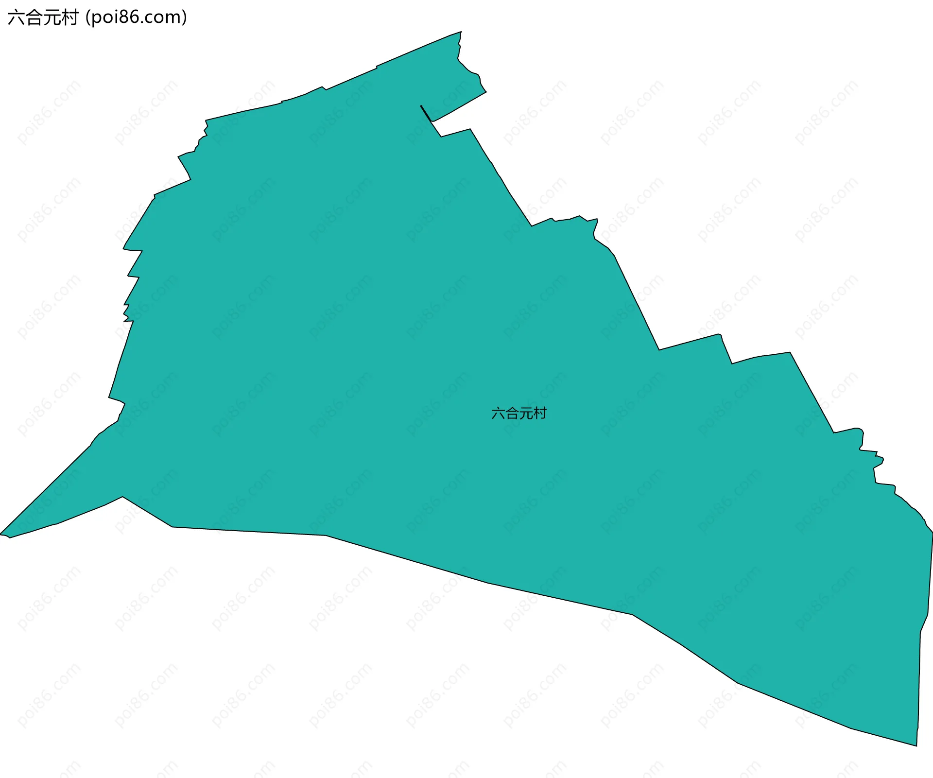 六合元村边界地图