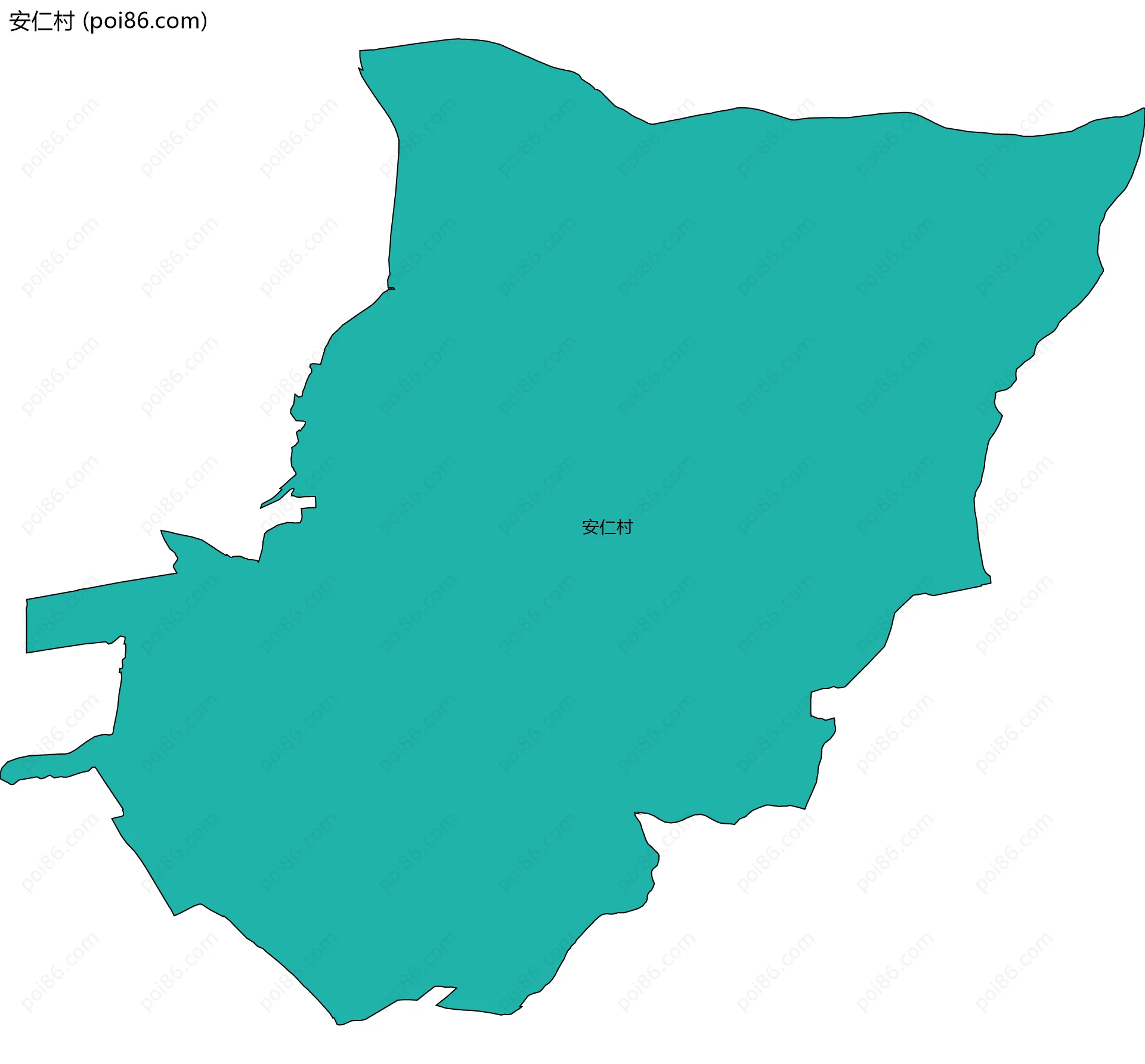 安仁村边界地图