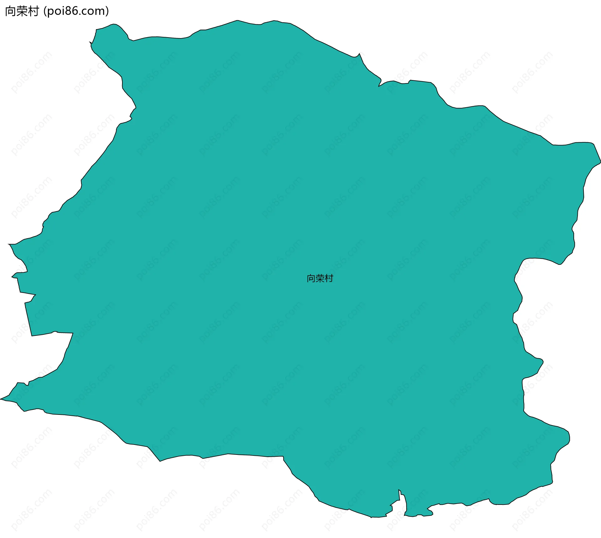 向荣村边界地图