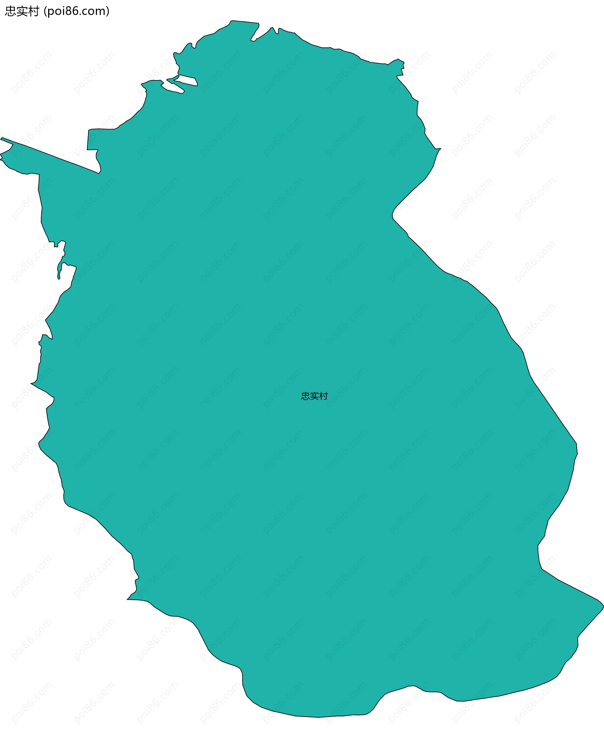 忠实村边界地图