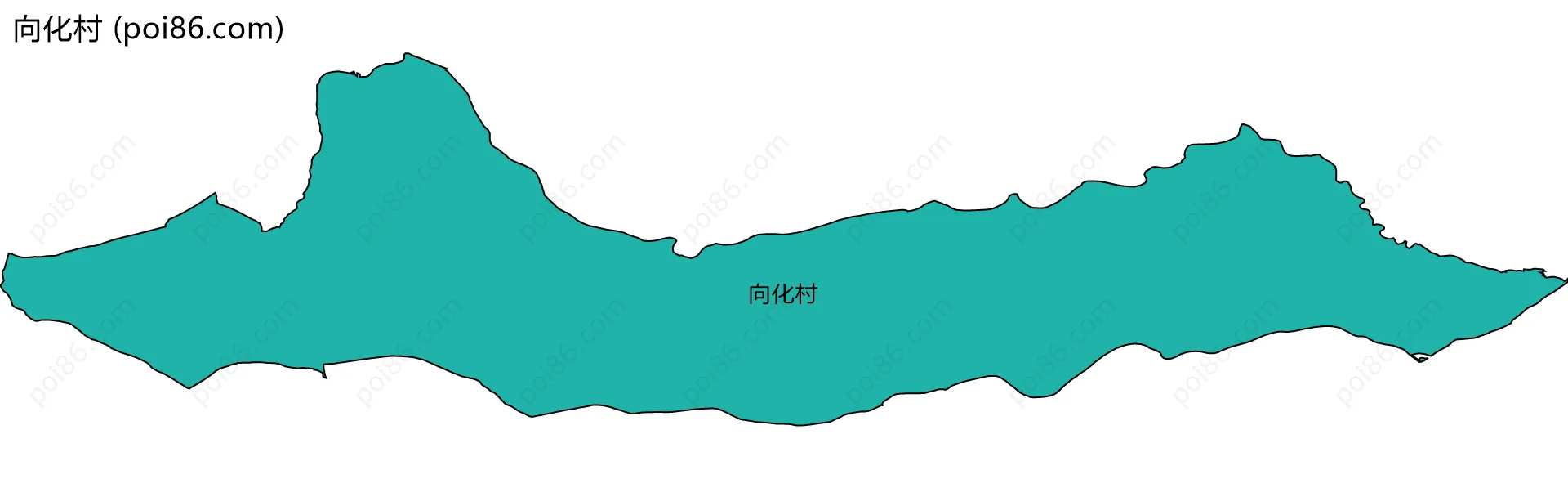 向化村边界地图